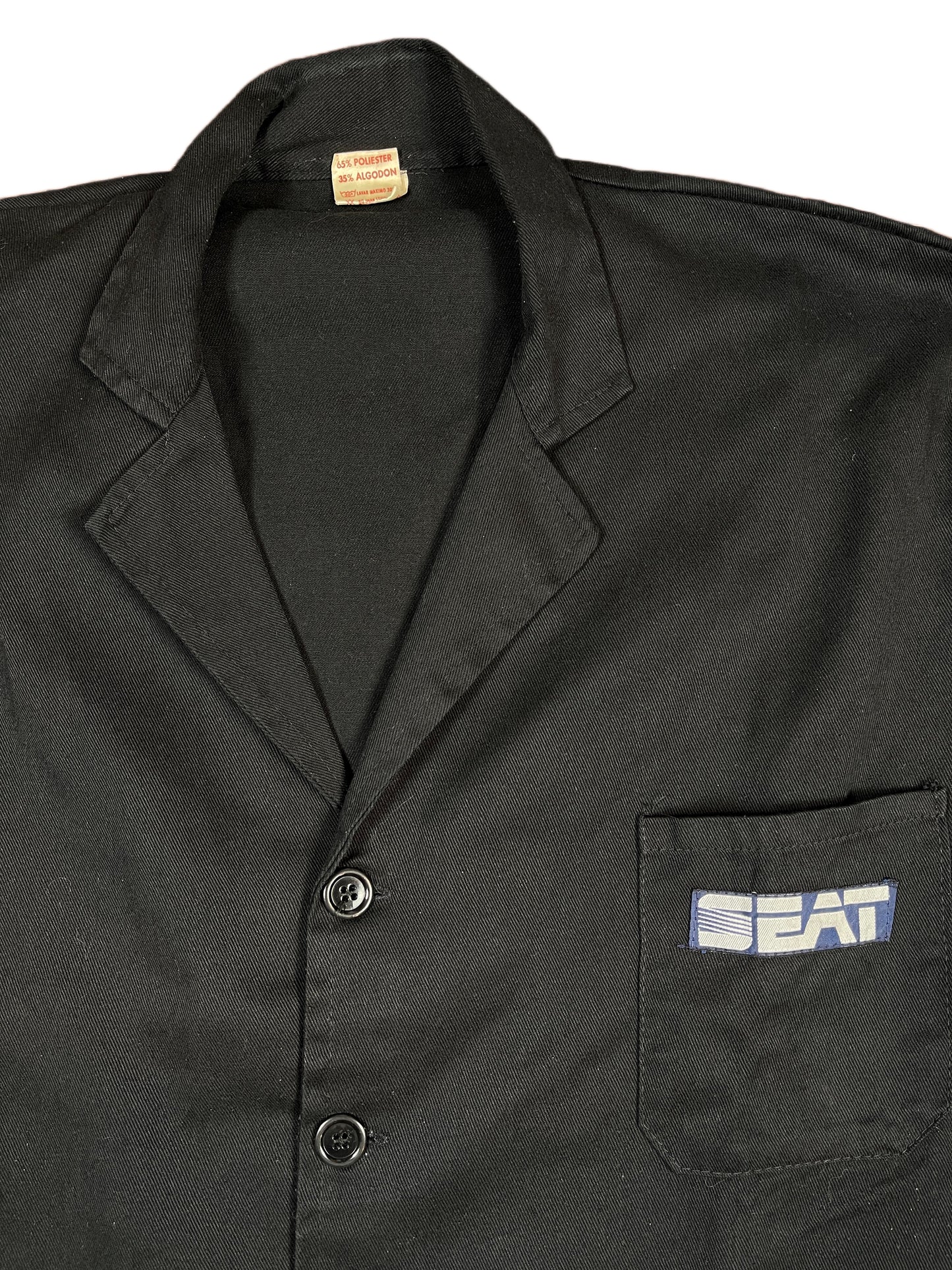 Vintage Seat Workwear Heavy Long Sleeve Shirt Black - XL