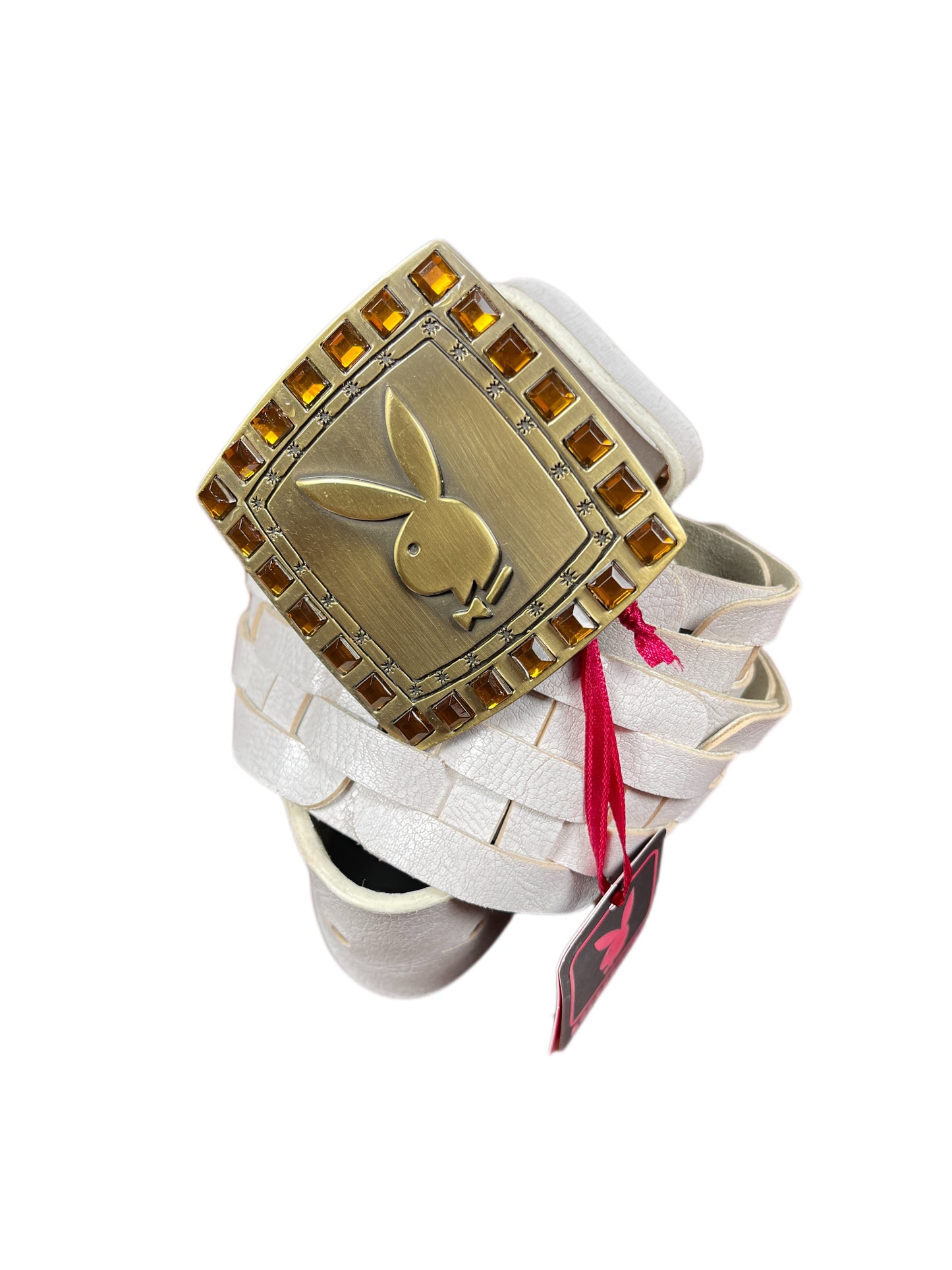 Y2k Playboy Plug Belt White 2007