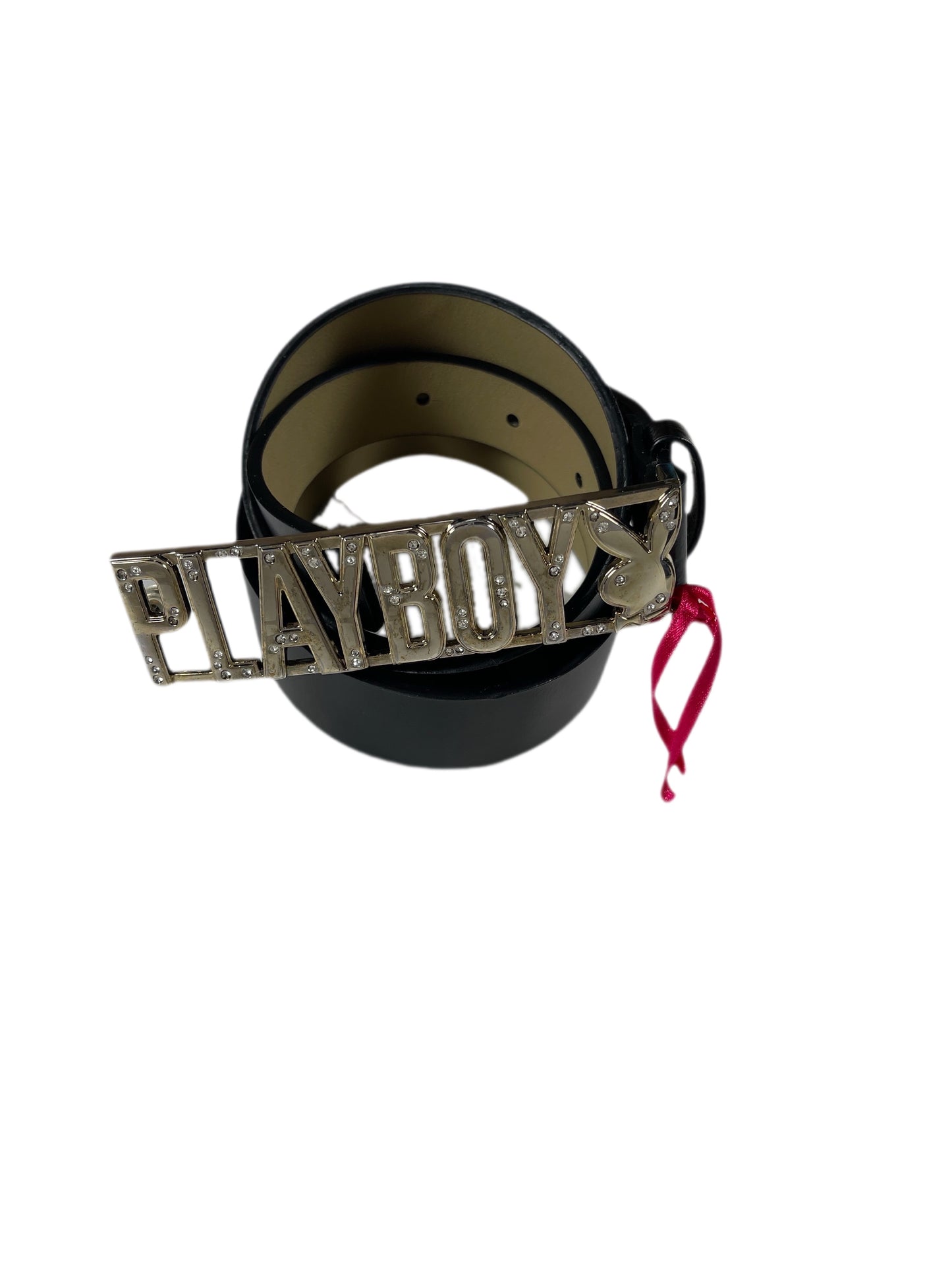 Y2k Playboy Plug Belt Black 2004