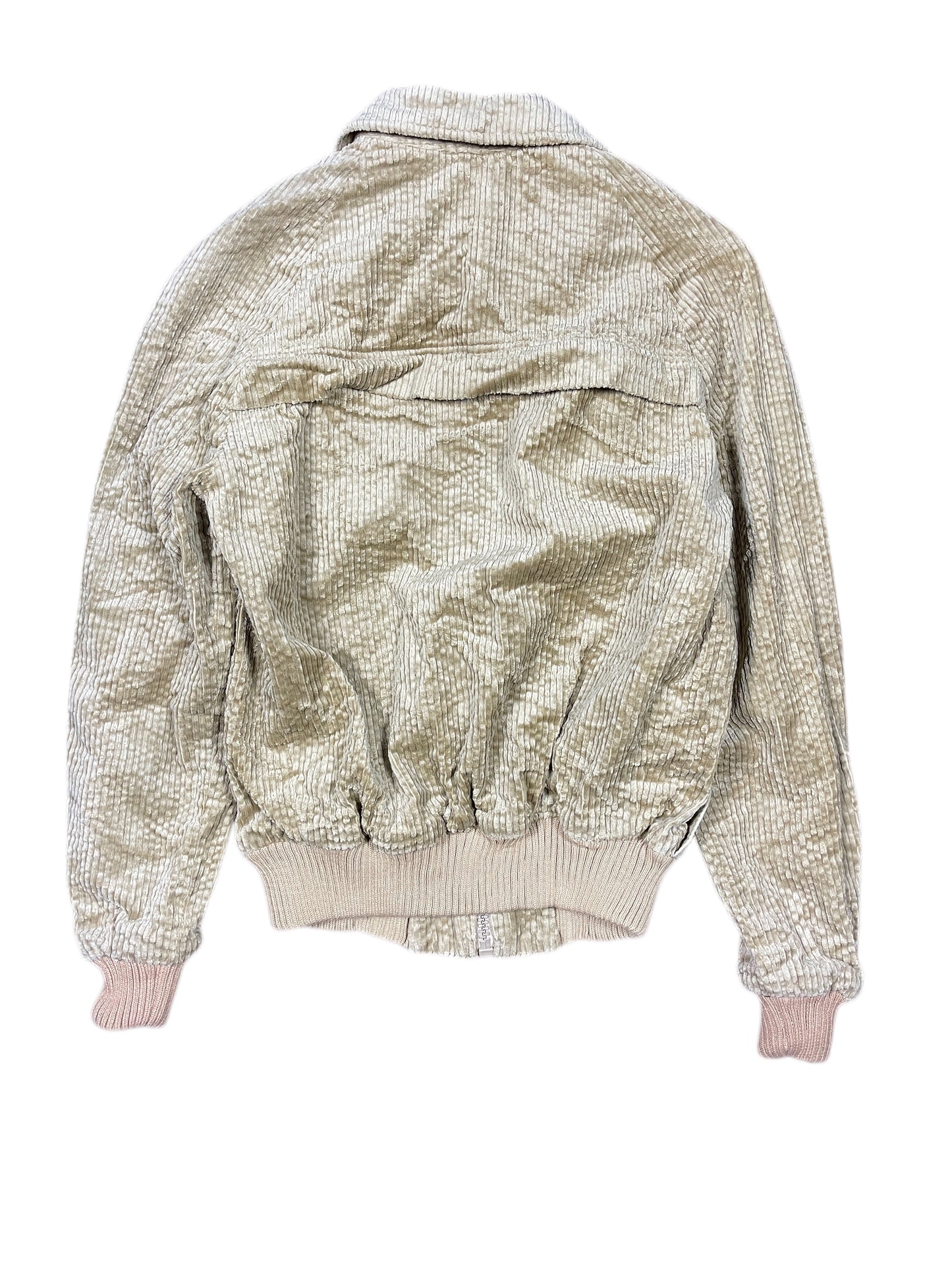 Y2k Corduroy Jacket Beige - L