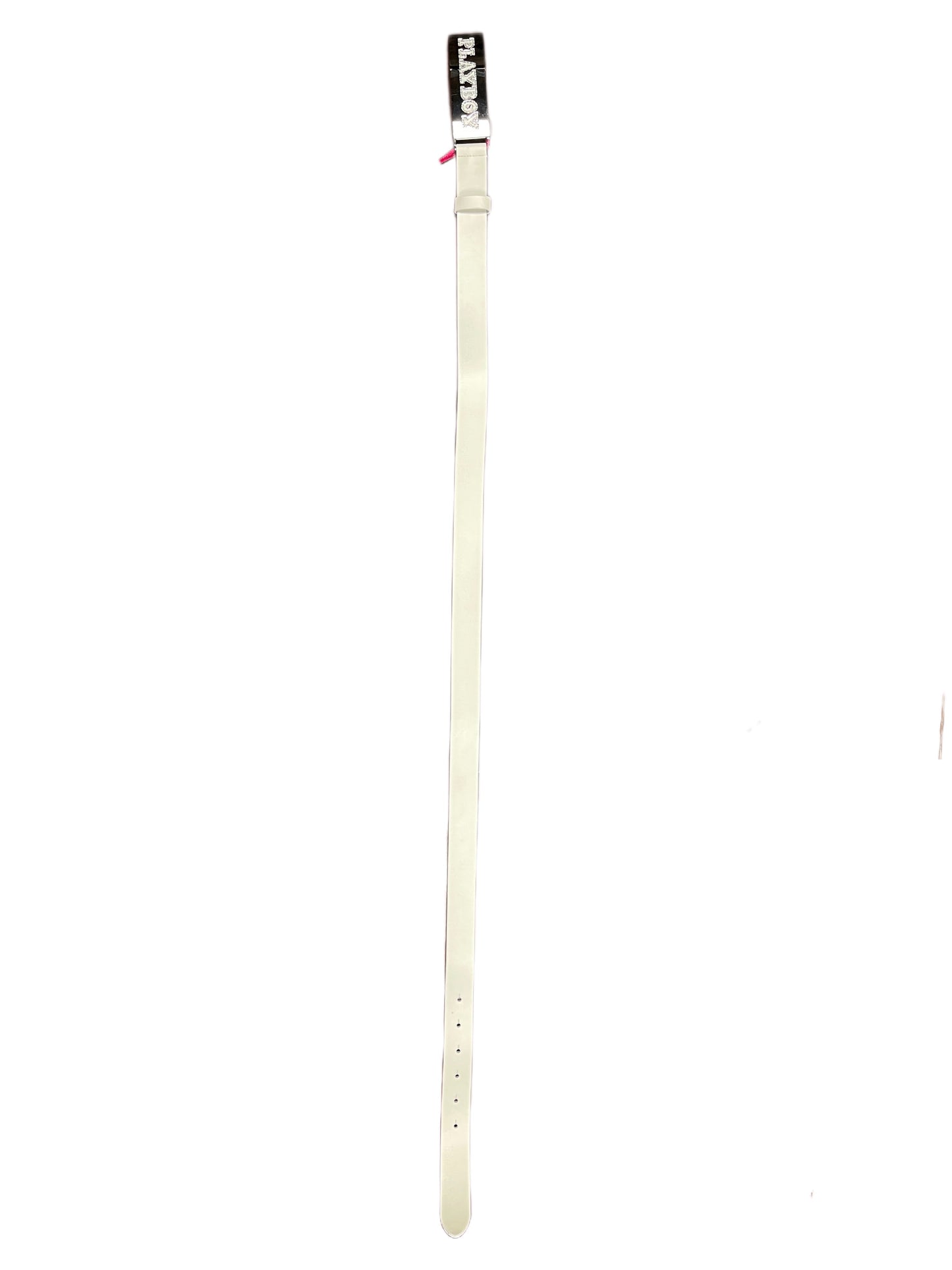 Y2k Playboy Leather Belt White 2004