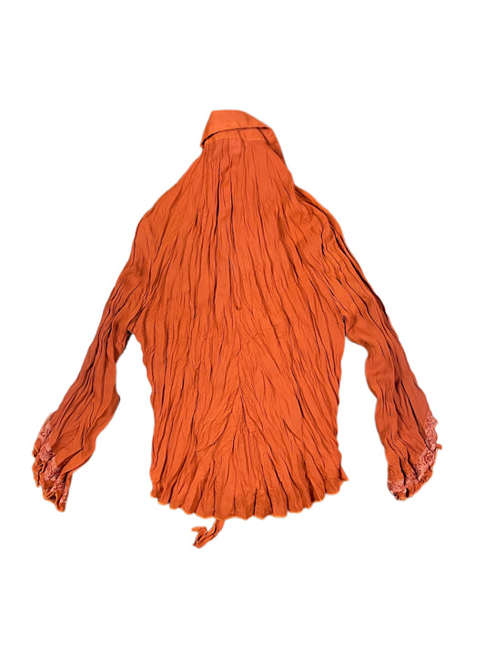 Y2k Kandjy Long Sleeve Top Orange - XS/S