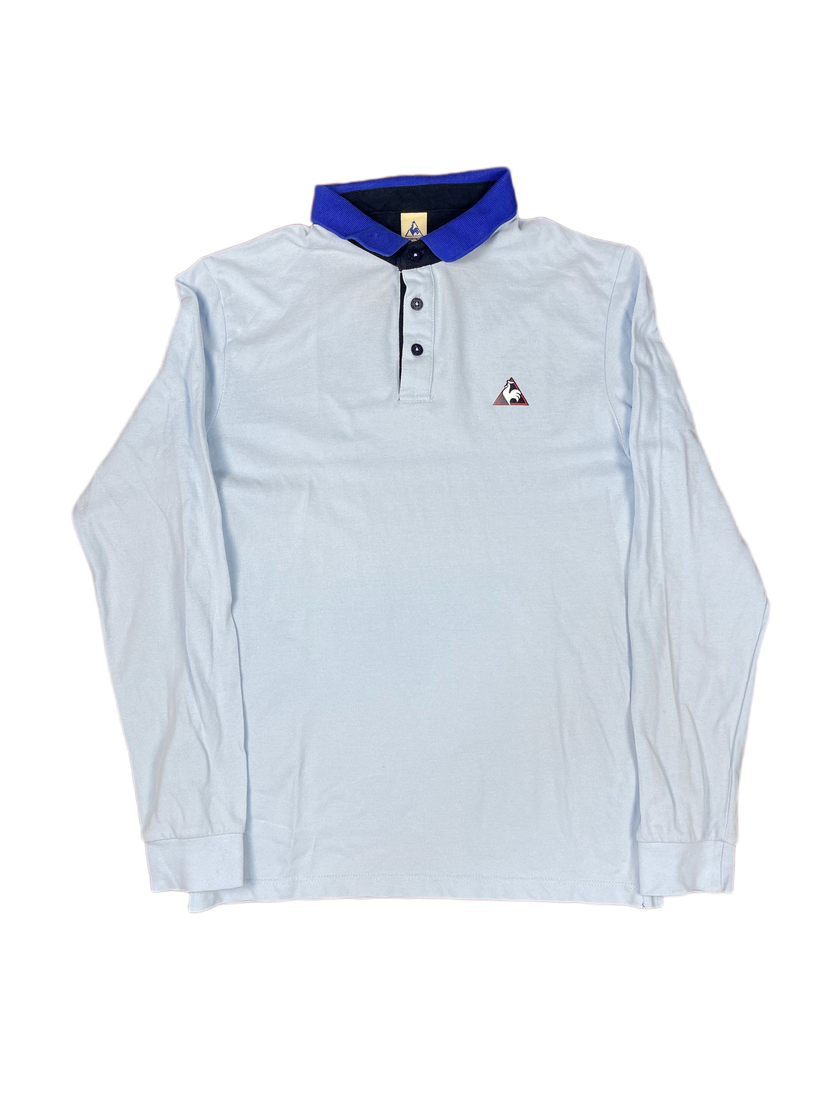 Le Coq Sportif Longsleeve Polo Shirt Blue - M