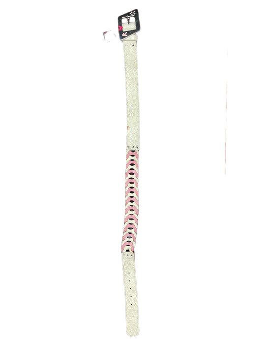 Y2k Playboy LEather Belt Cream Pink 2004