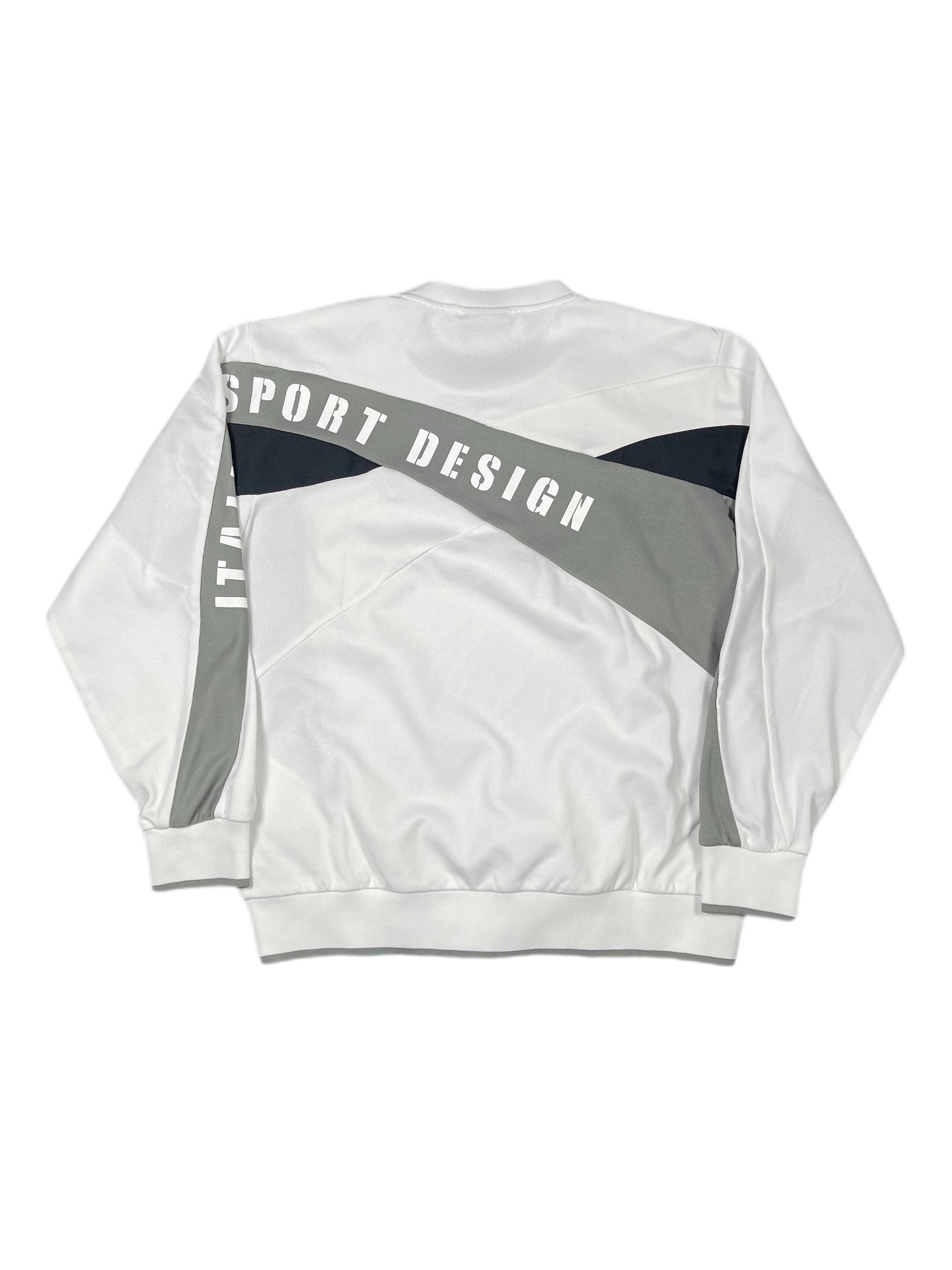 Y2k Lotto Sport Sweatshirt White Gray - XL