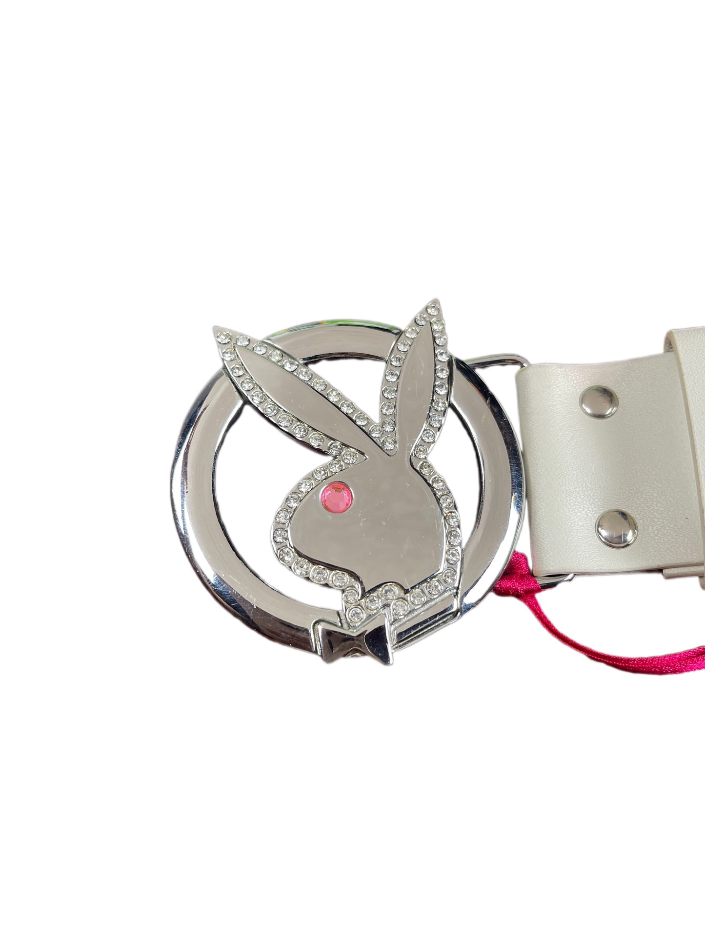 Y2k Playboy Plug Belt Cream