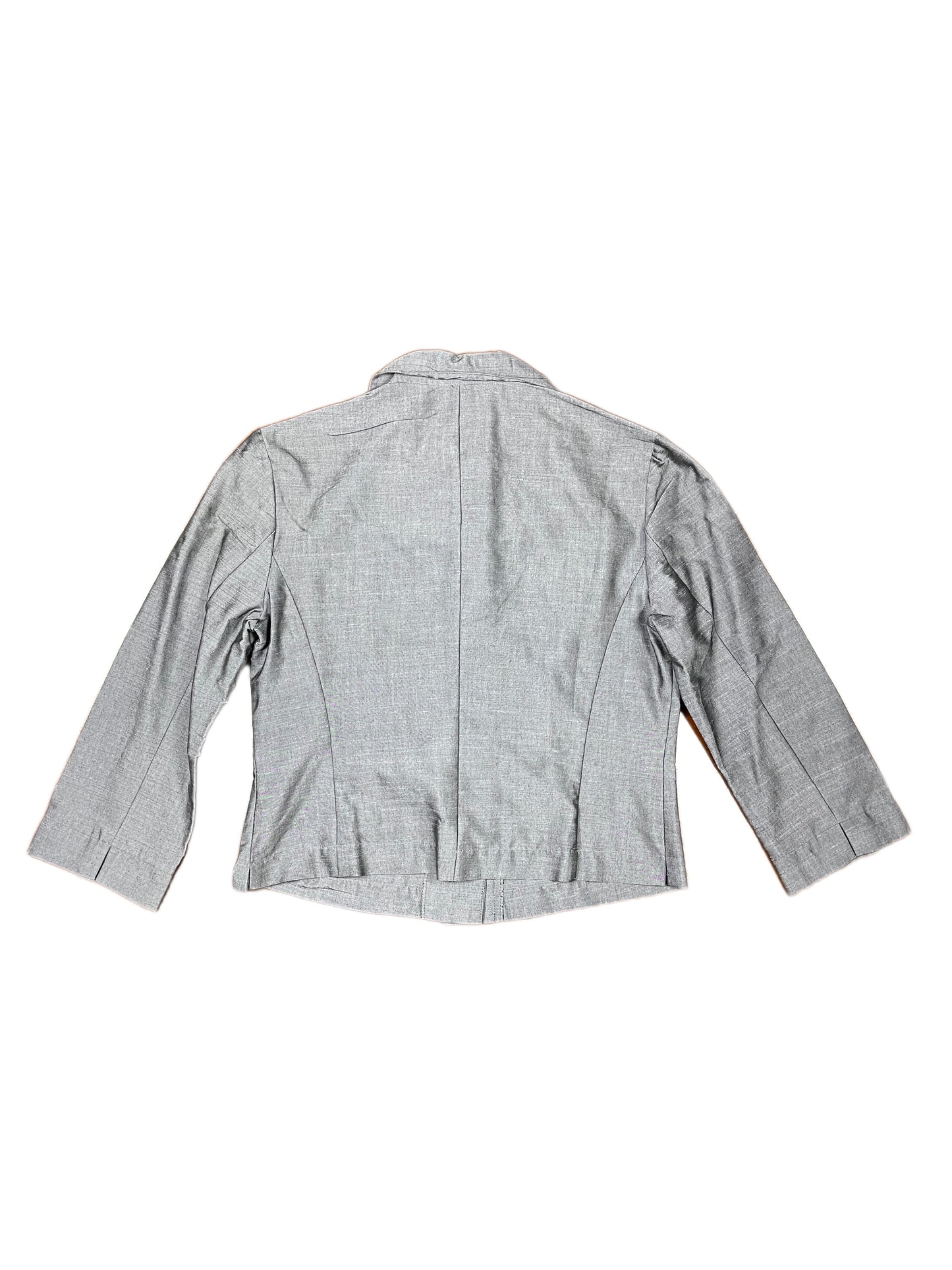 Mango Thin Blazer Metallic Gray SIlver - M