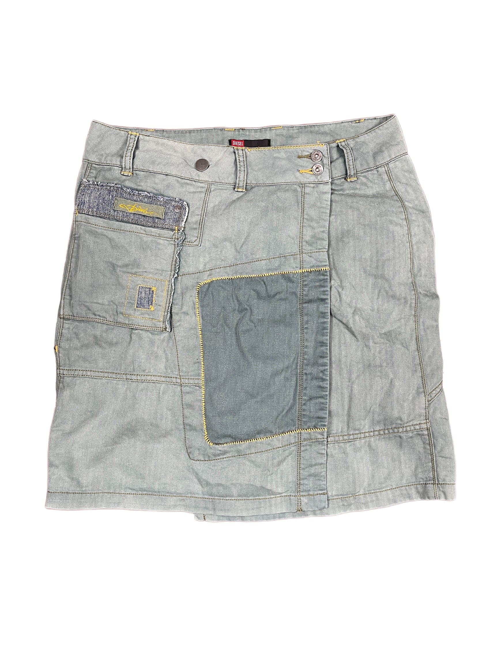 Y2k Diesel 2000s Denim Skirt Turquoise - S/M