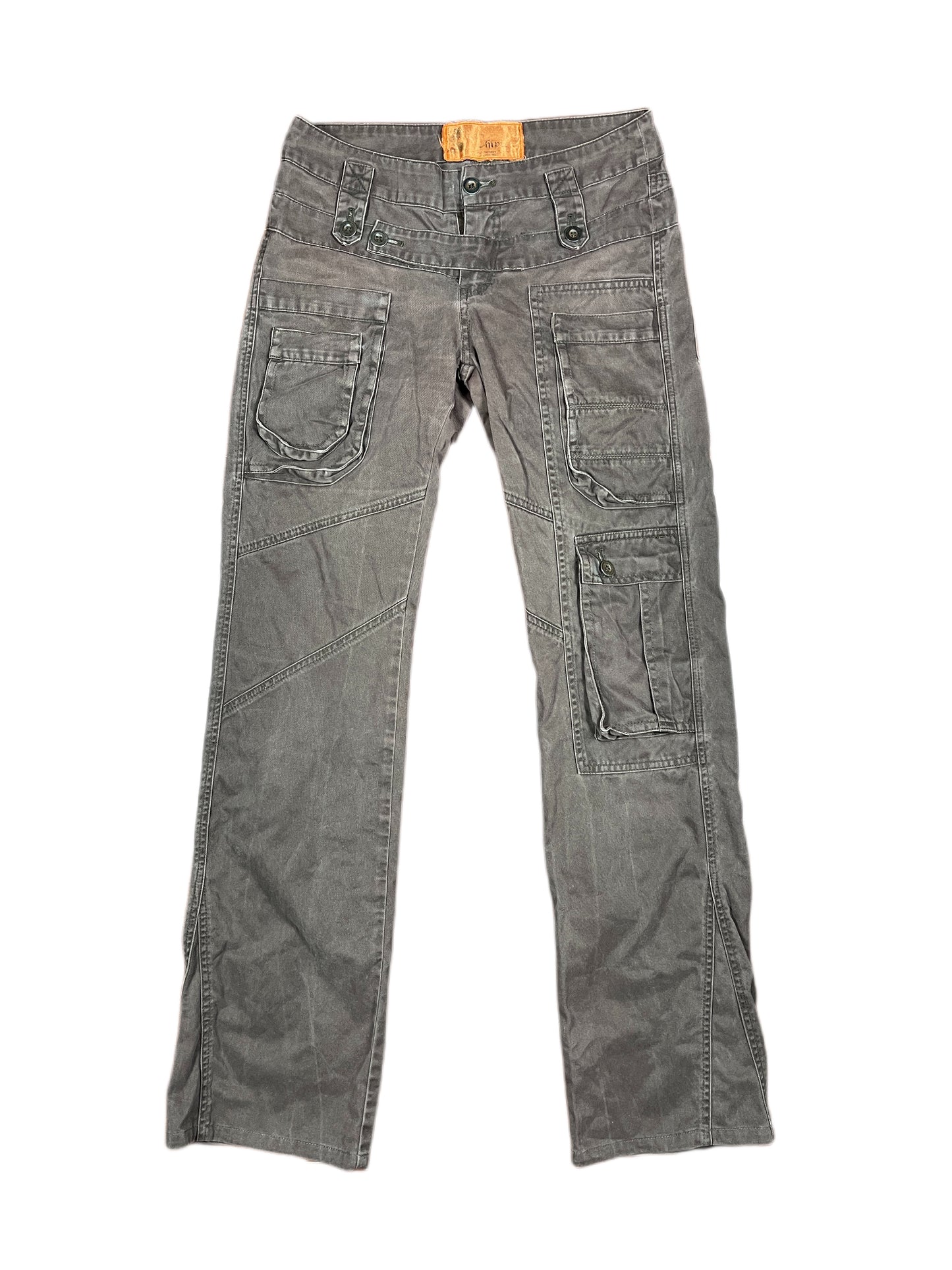 Y2k Chipie Low Waist Cargo Pants Red Brown - S