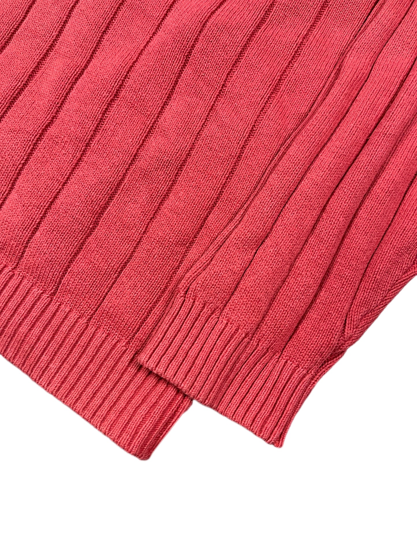Y2k Burberry Zip Knitted Sweatshirt Red - XXL