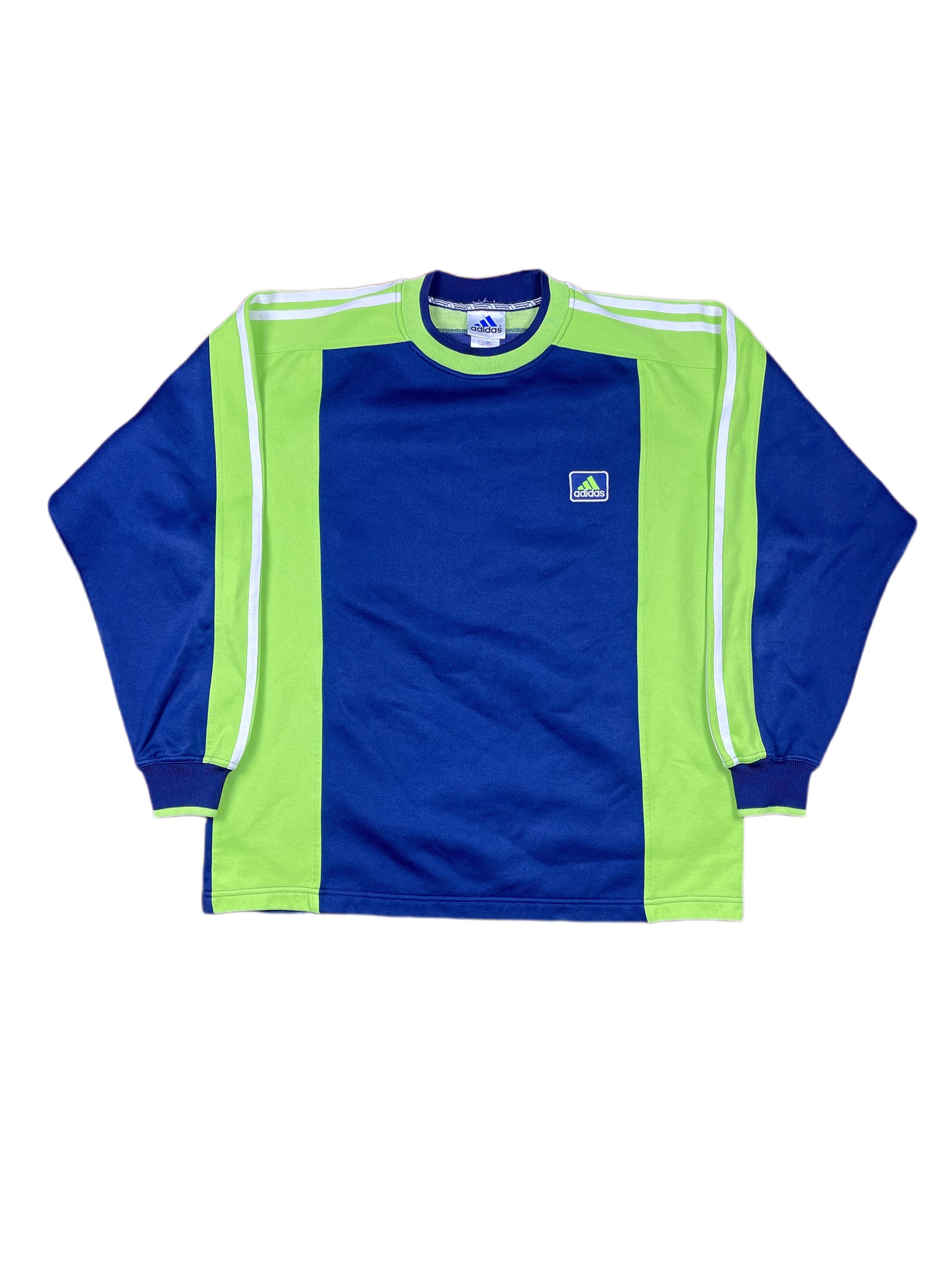 Vintage Adidas 2000s Sweatshirt Blue Green - S