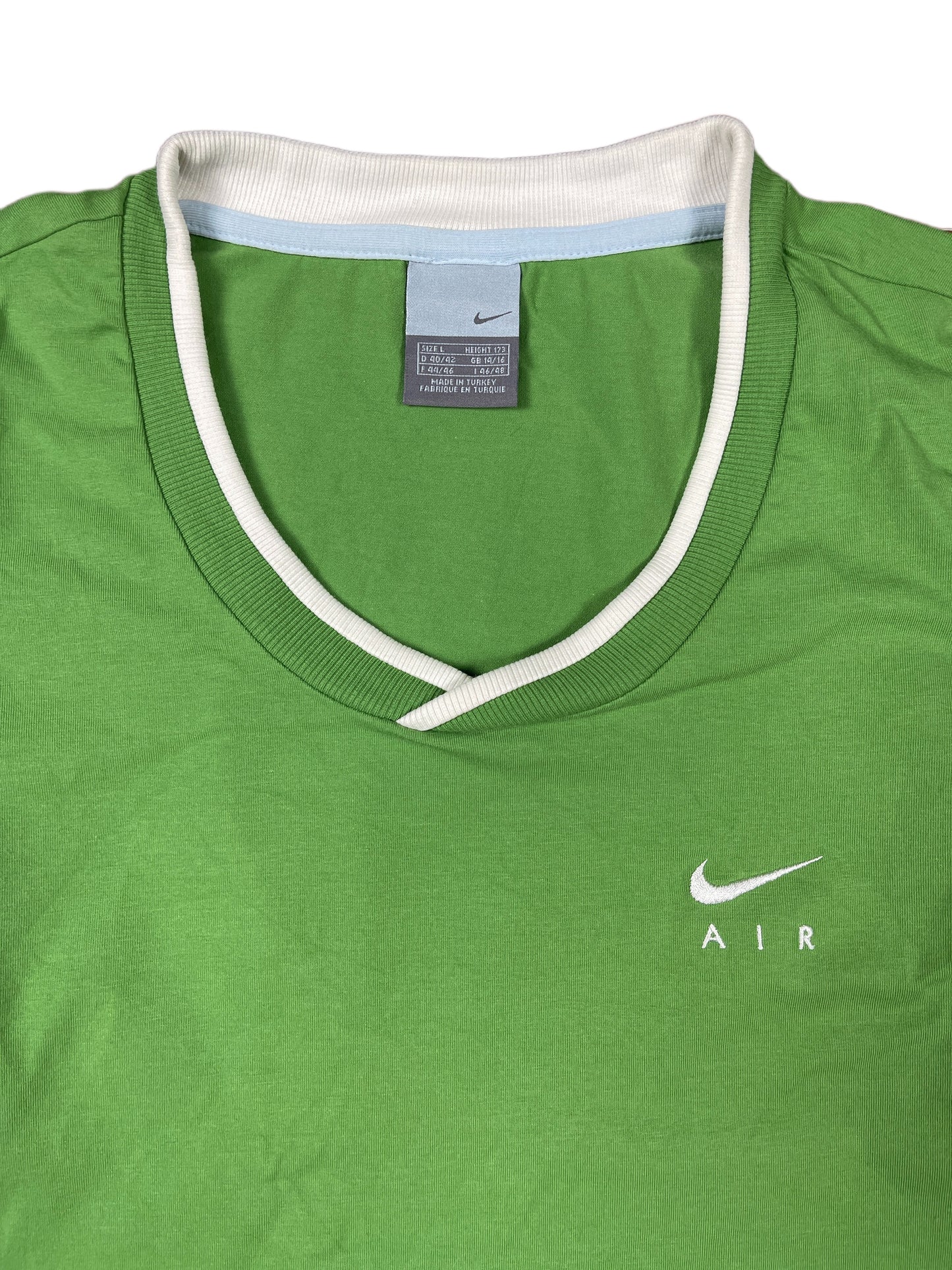 Vintage Nike Air 2000s Short Sleeve Top Green - L