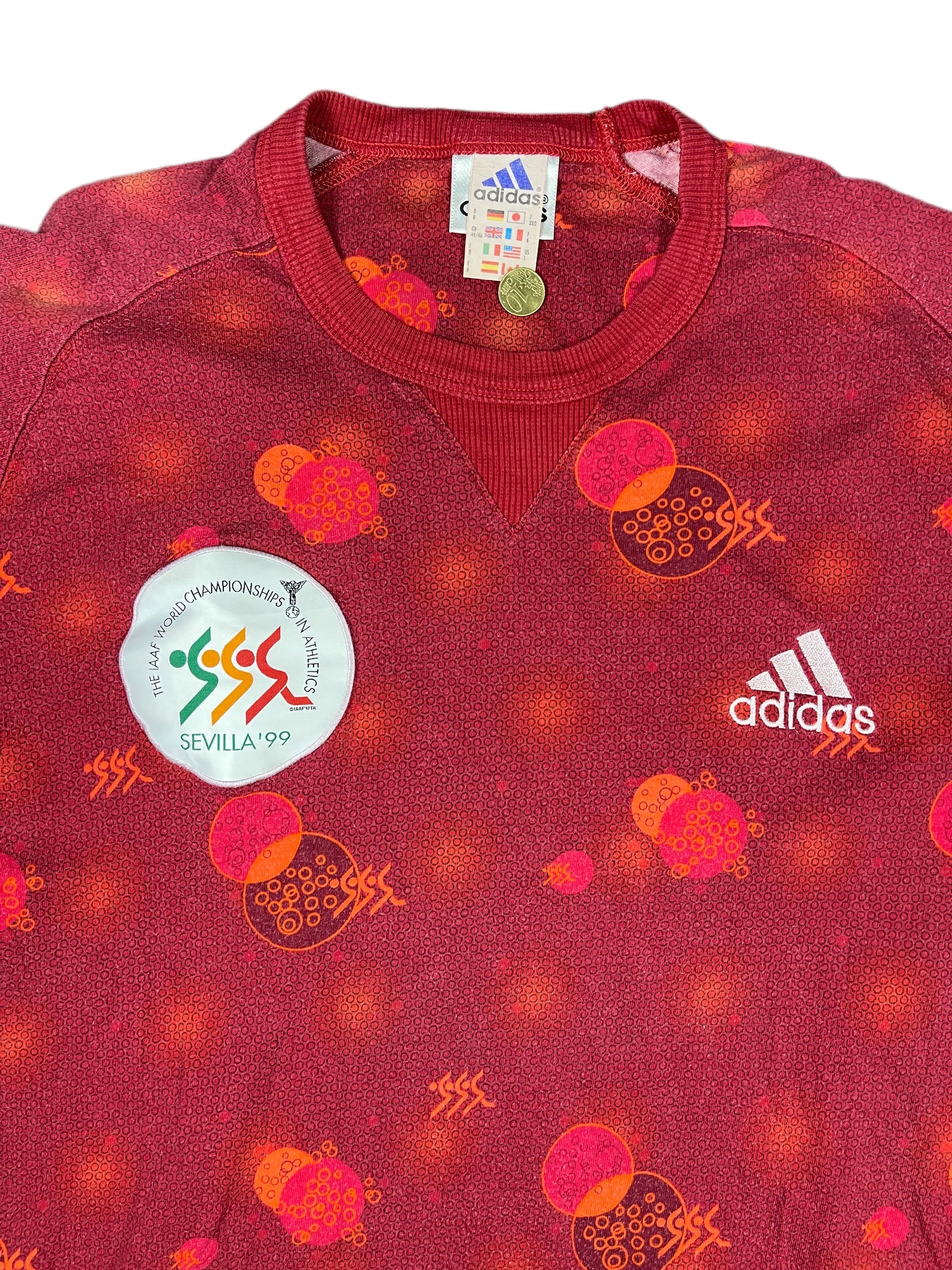 Vintage Adidas T-Shirt The Iaaf World Championships in Athletics 1999 - XL