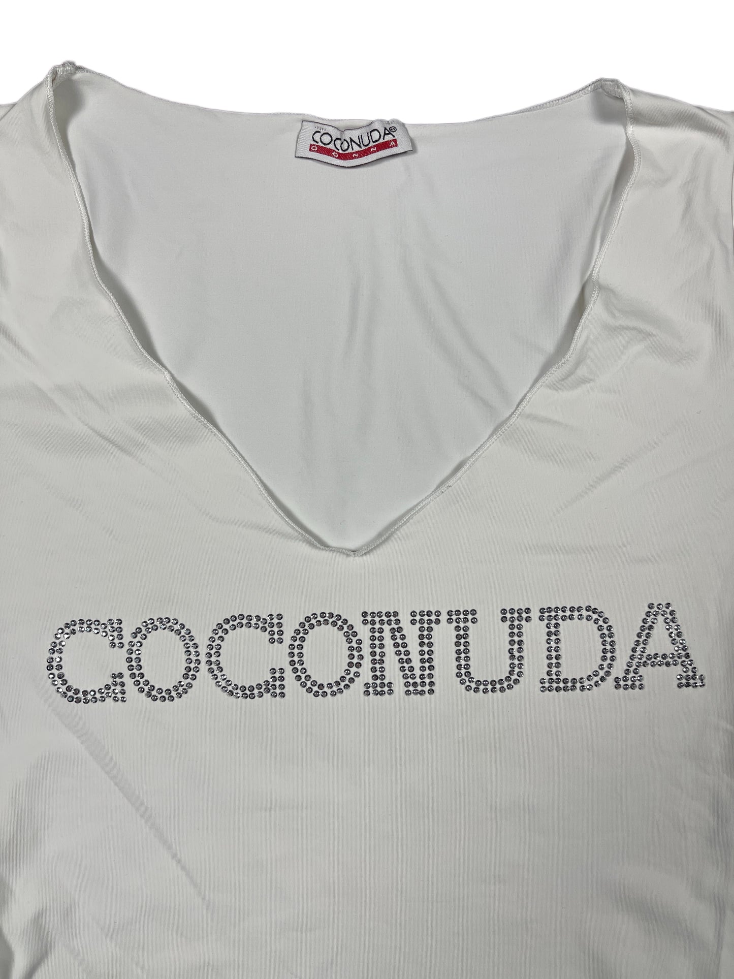 Y2k Coconuda Short Sleeve Top White - L