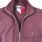 Tommy Hilfiger Knit Zipper Sweatshirt Bordeaux - L