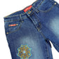 Y2k XFN Flared Denim Pants Blue - S