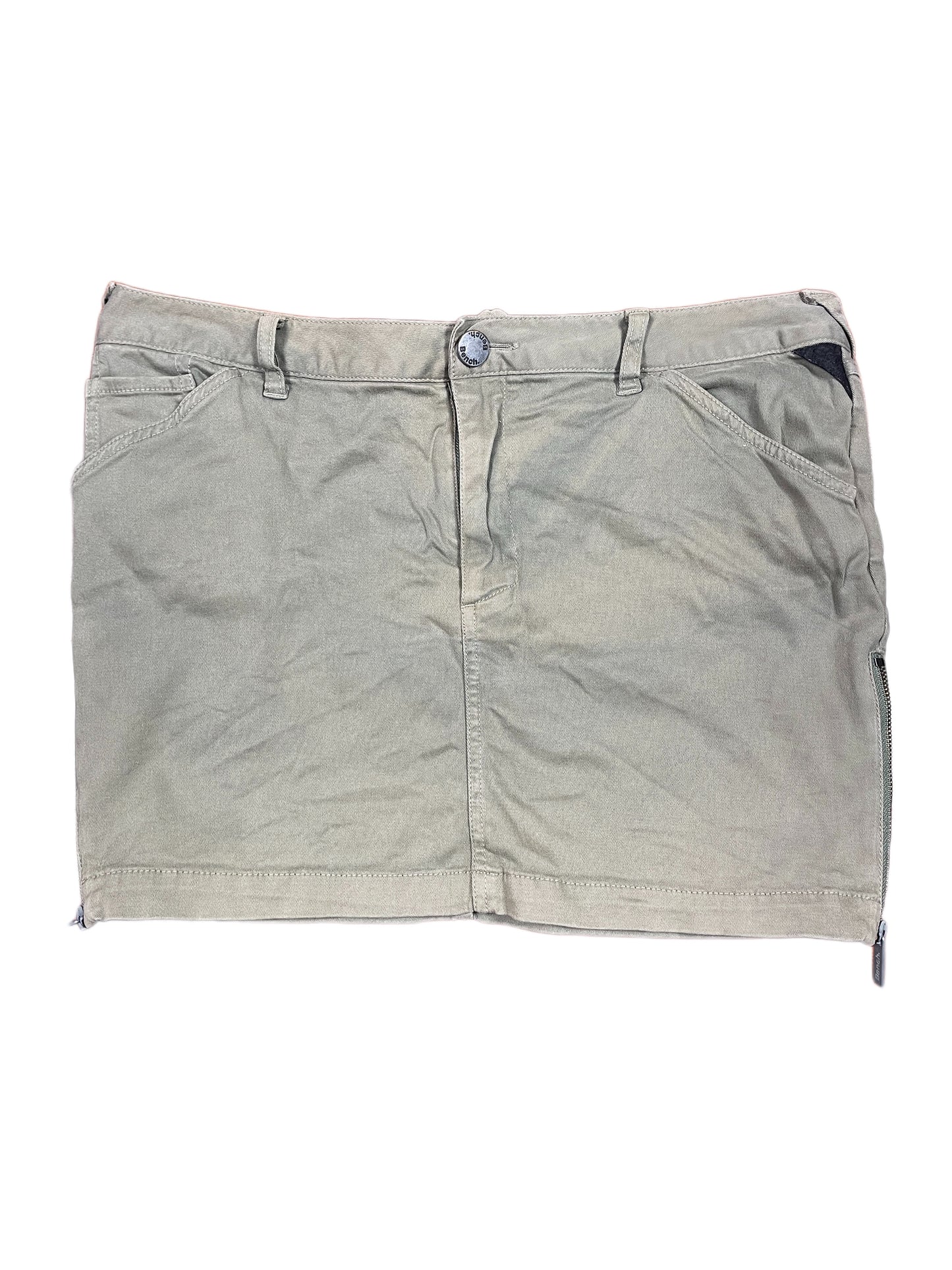 Y2k Bench Skirt Khaki - L