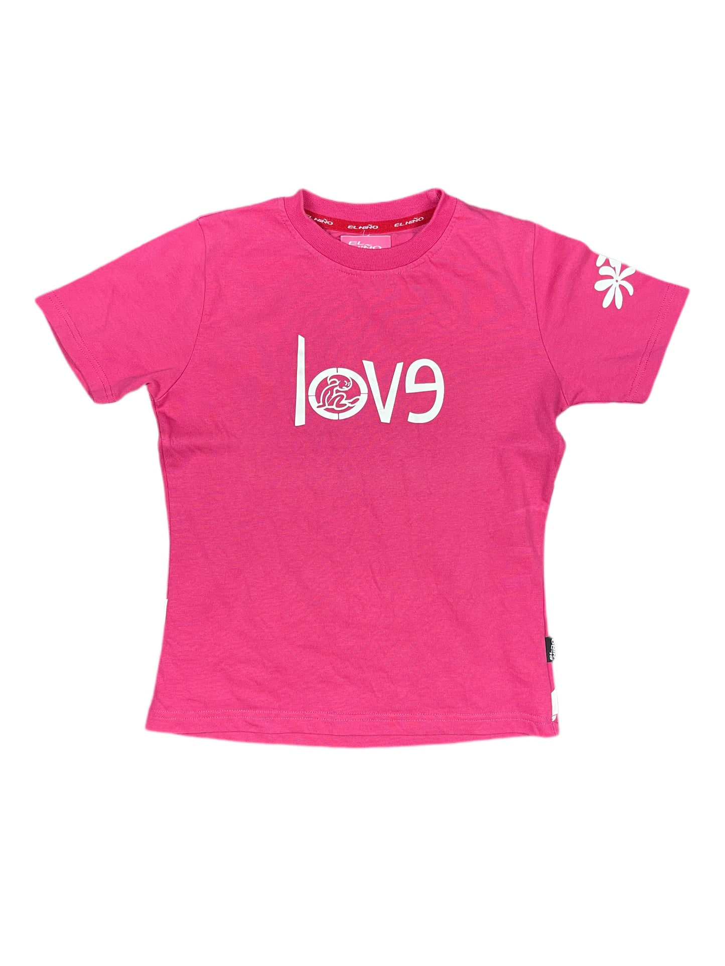 Y2k El Nino Short Sleeve Top Pink - XS