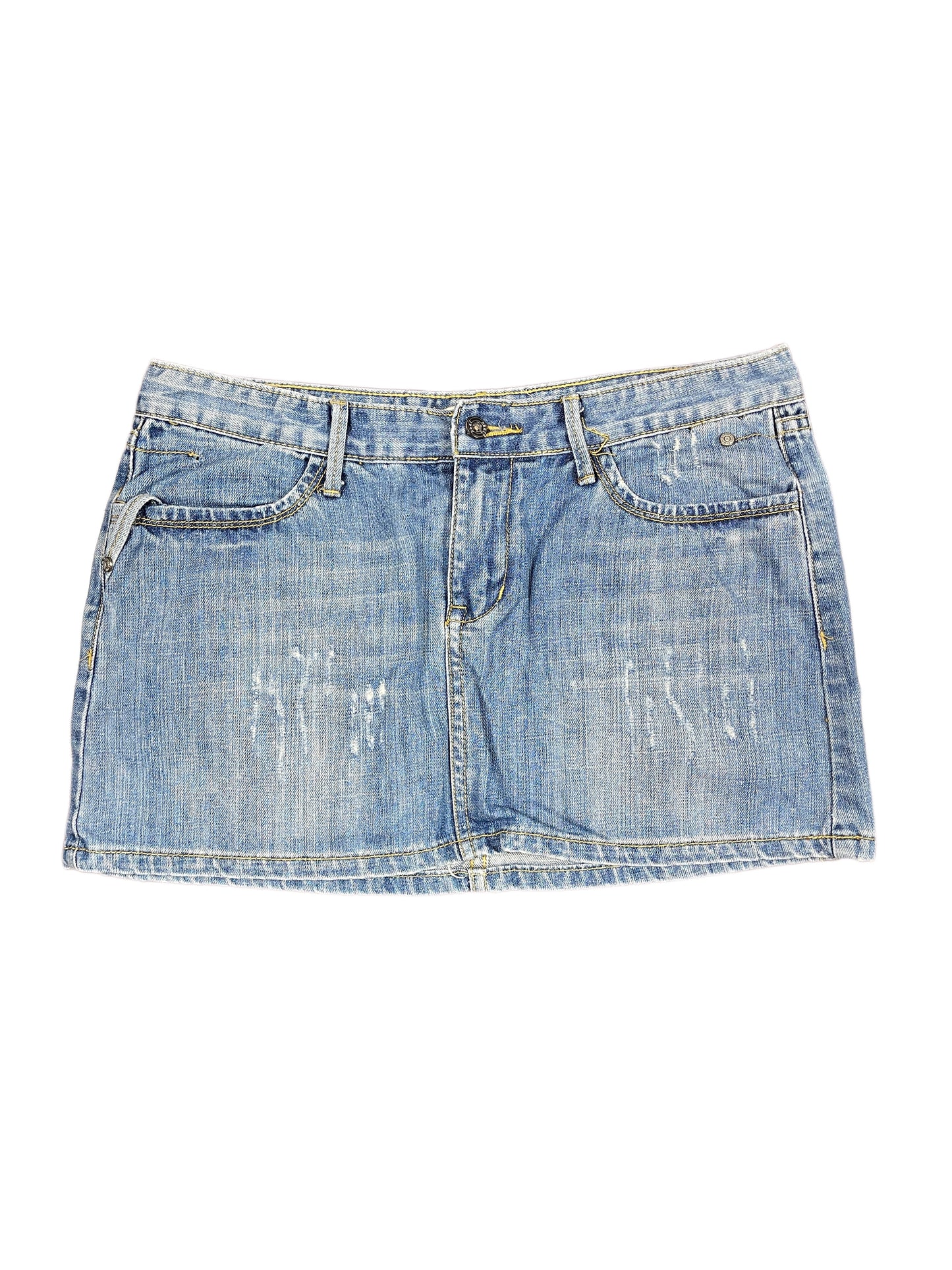 Y2k Reminiscence Boy Denim Skirt Blue - L/XL