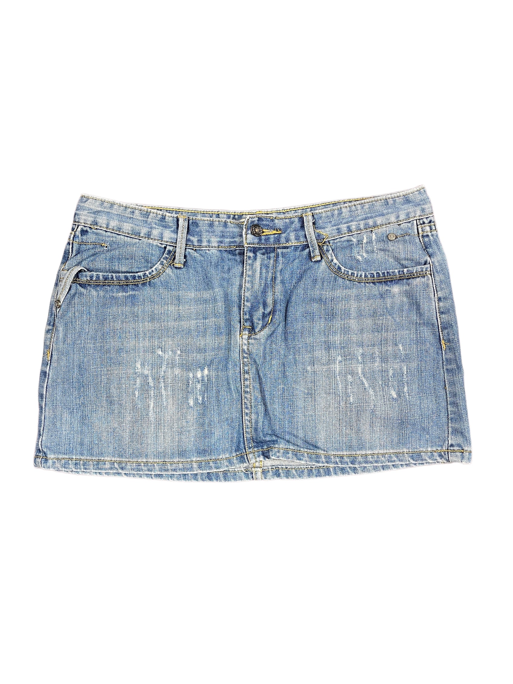 Y2k Reminiscence Boy Denim Skirt Blue - L/XL