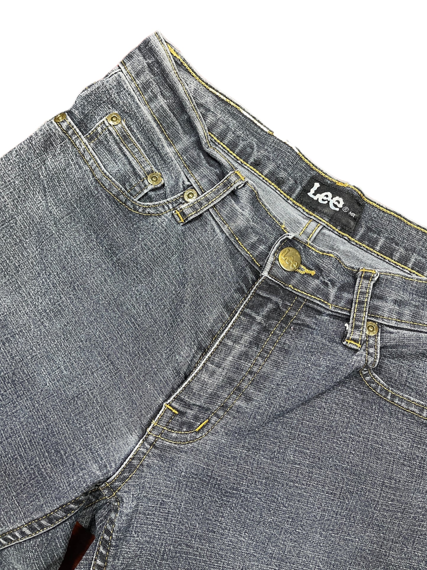 Y2k Lee Low Waist Flared Denim Pants Blue - M
