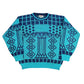 Vintage Club Libre Knitted Sweatshirt Blue Turquoise - M