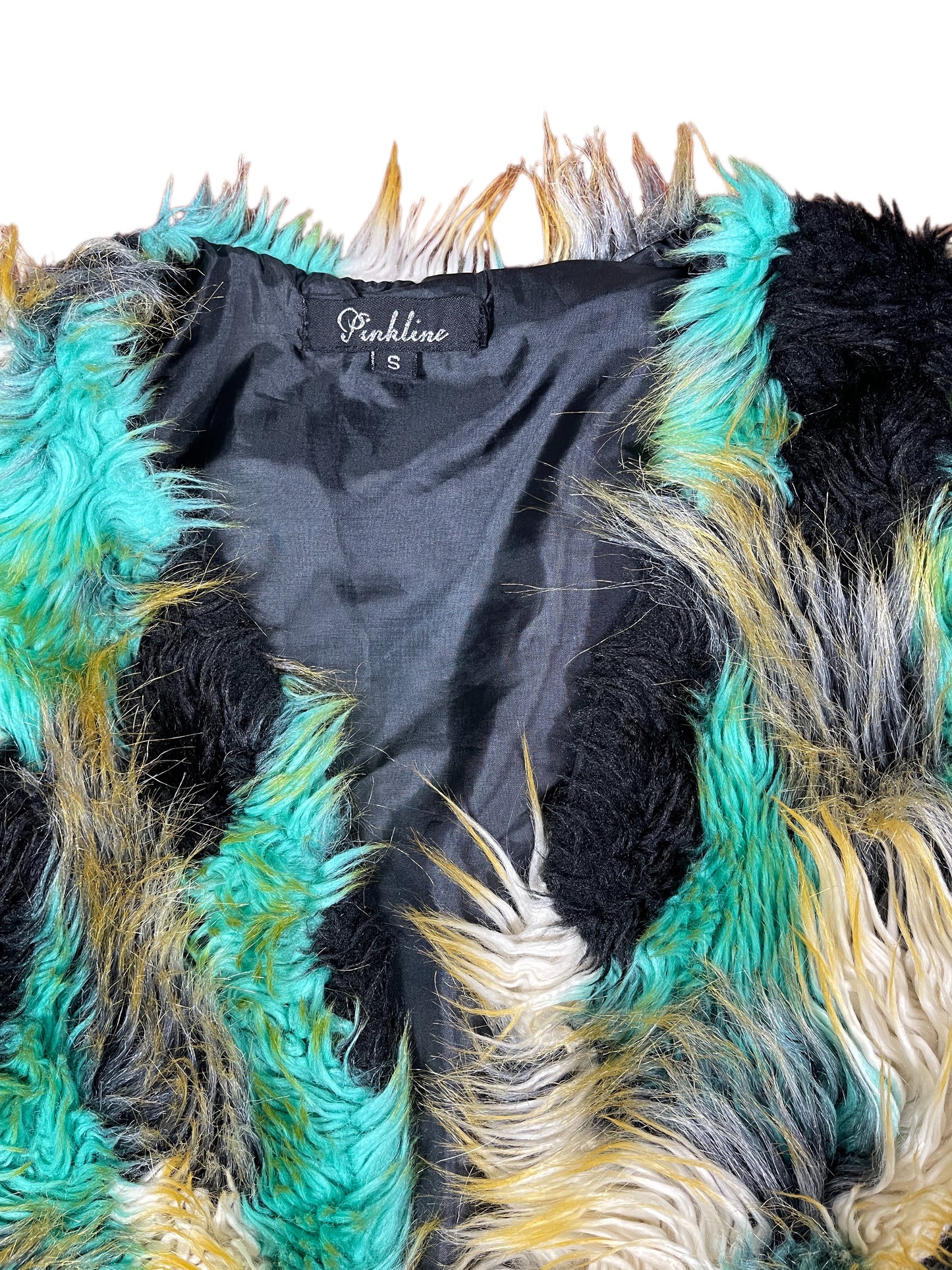 Pinkline Fake Fur Vest Multicolor - S