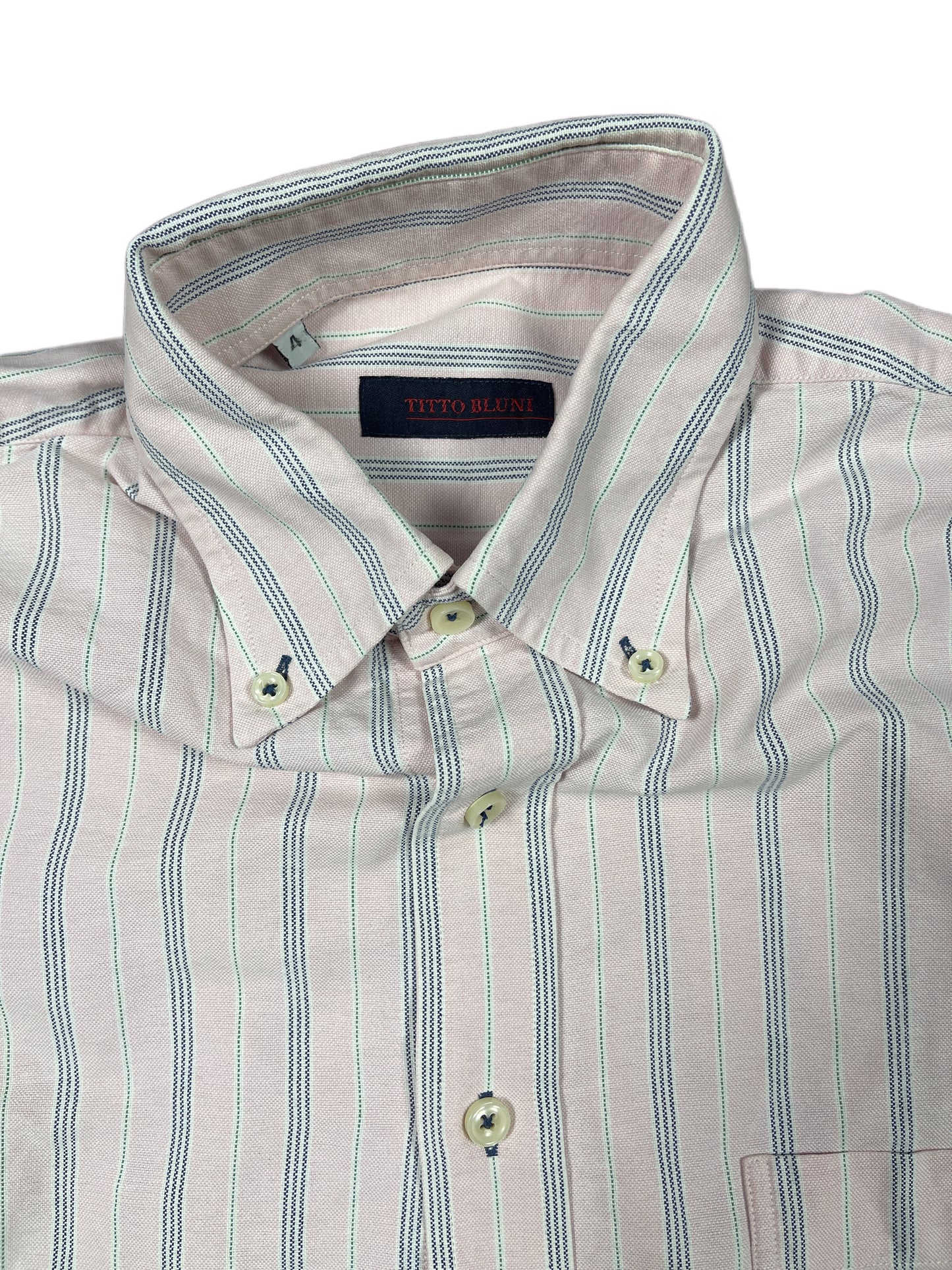 Vintage Titto Bluni Long Sleeve Shirt Striped Rose - L