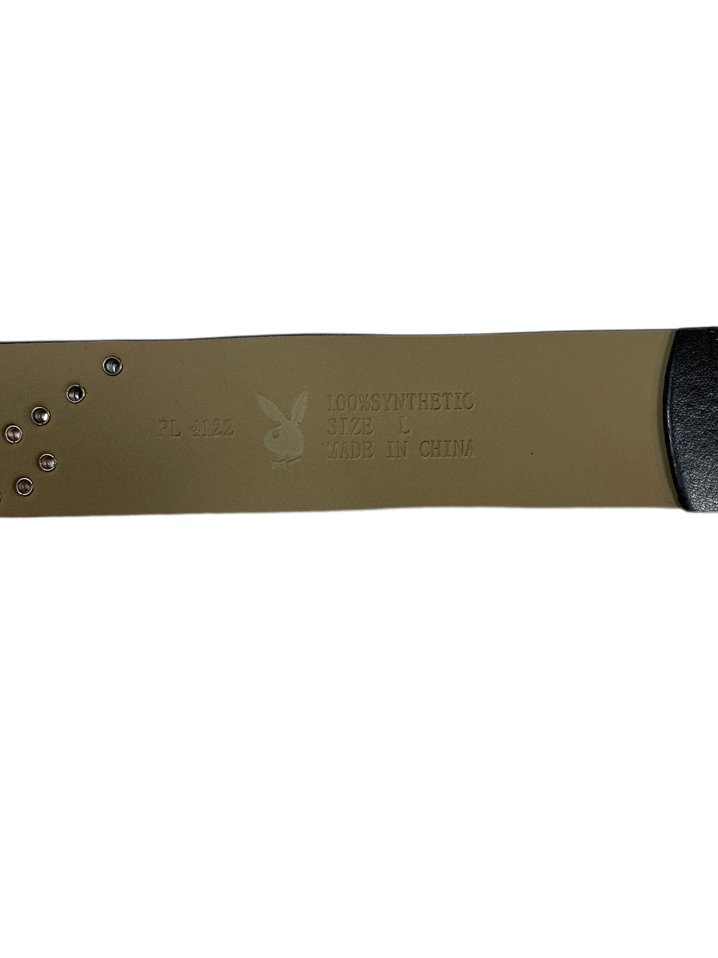 Y2k Playboy Belt Black Pink 2004