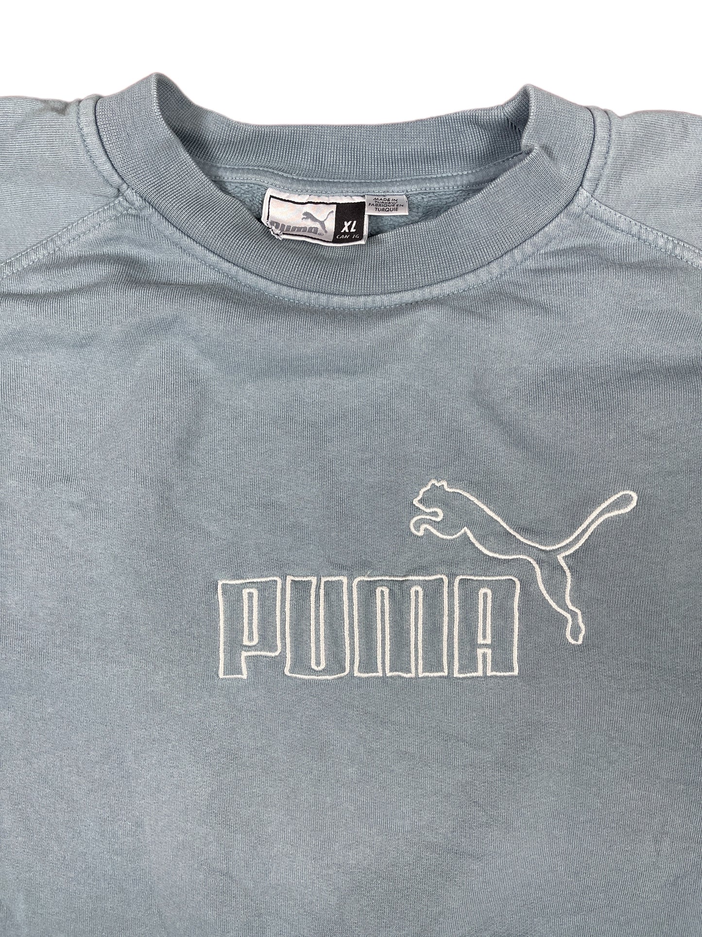 Vintage Puma Sweatshirt Blue Gray - XL