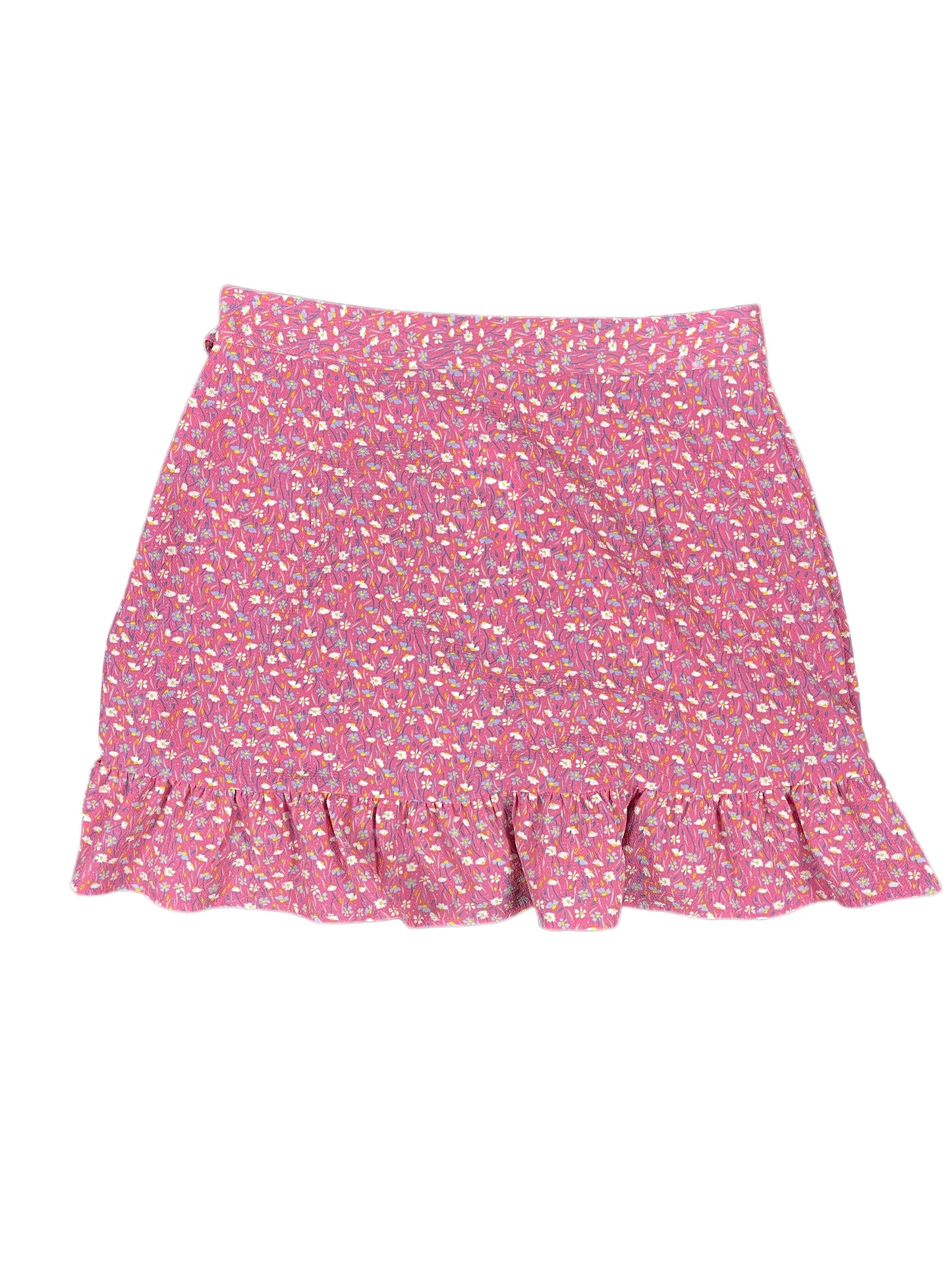 Vintage Skirt Flower Motiv Pink - L