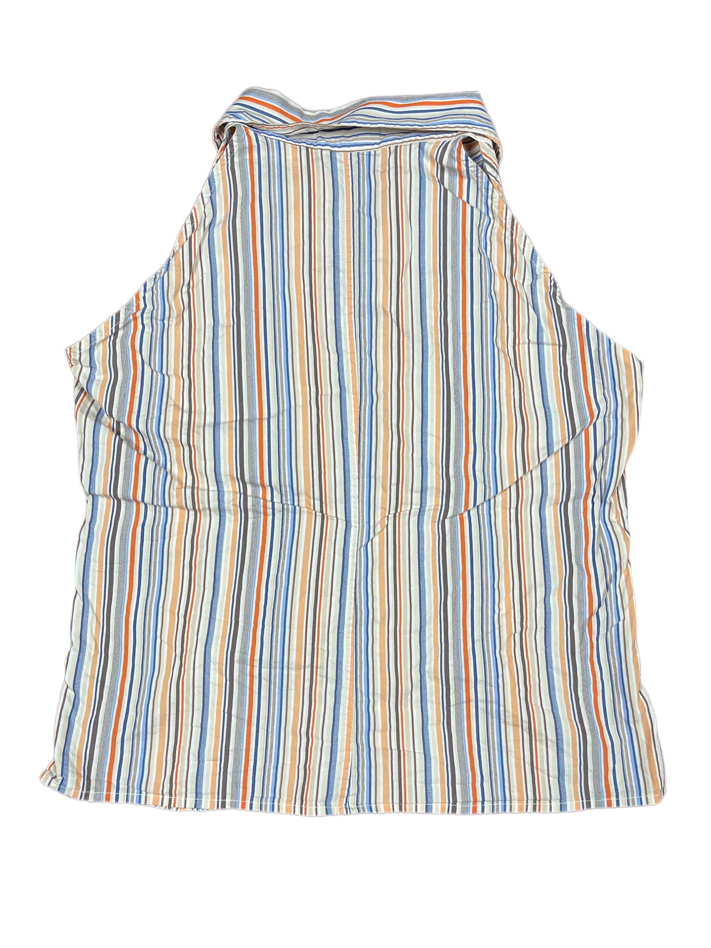 Y2k Peter Murray Sleeveless Polo Top Striped Multicolor - XL