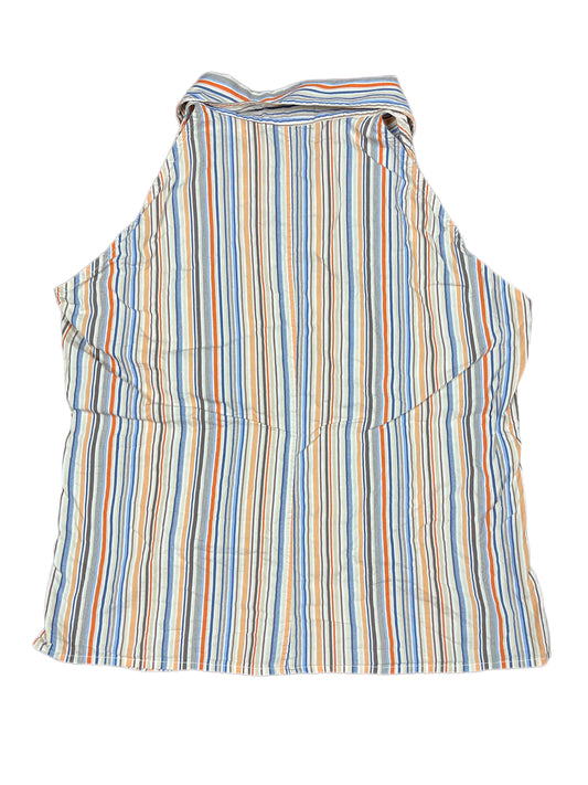 Y2k Peter Murray Sleeveless Polo Top Striped Multicolor - XL