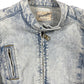Y2k Wrangler Cropped Denim Jacket Blue White - XS