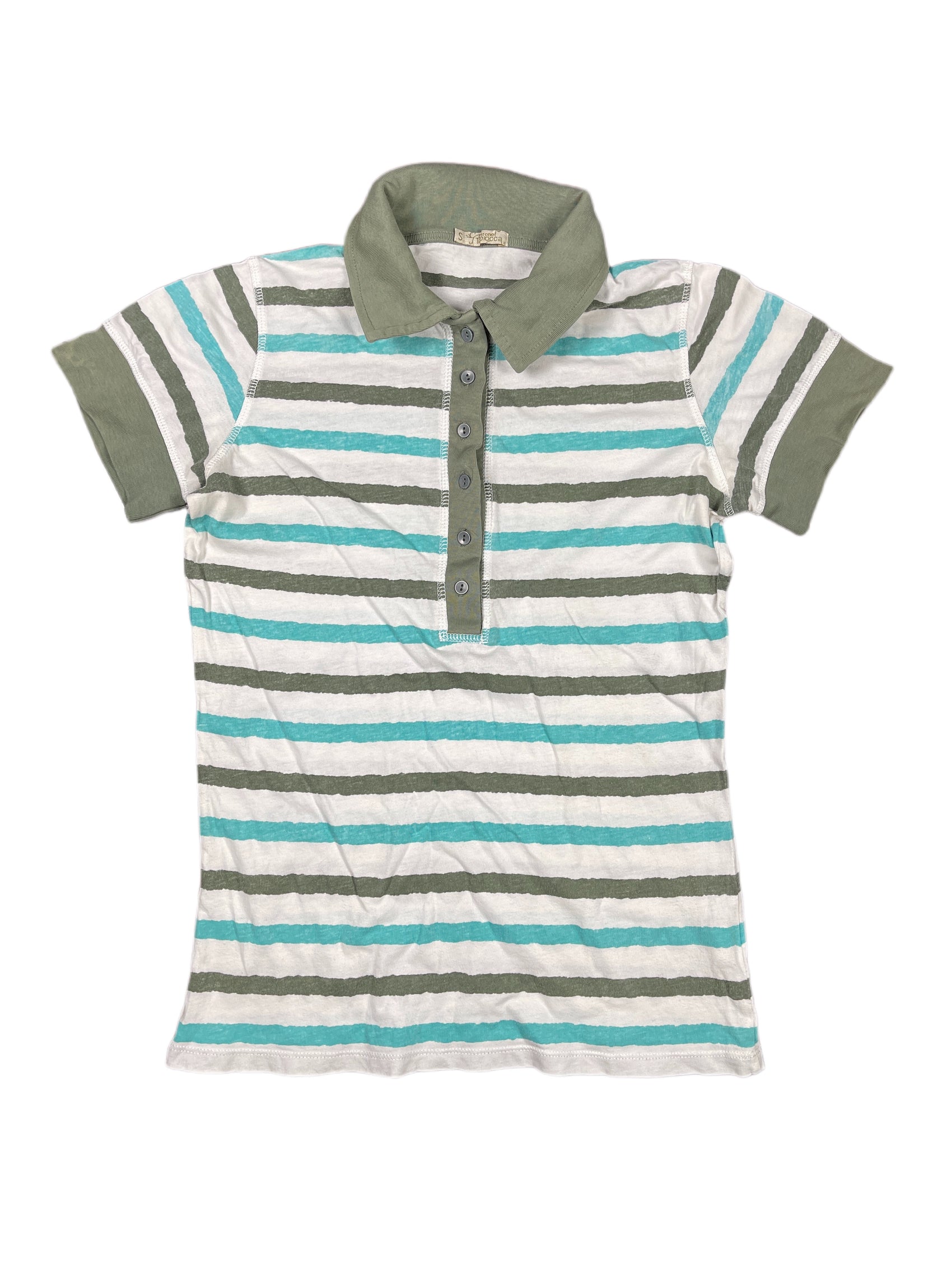 Coronel Tapiocca Short Sleeve Top Khaki White - S