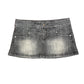 Y2k Blanco Mini High Waist Denim Skirt Gray - M