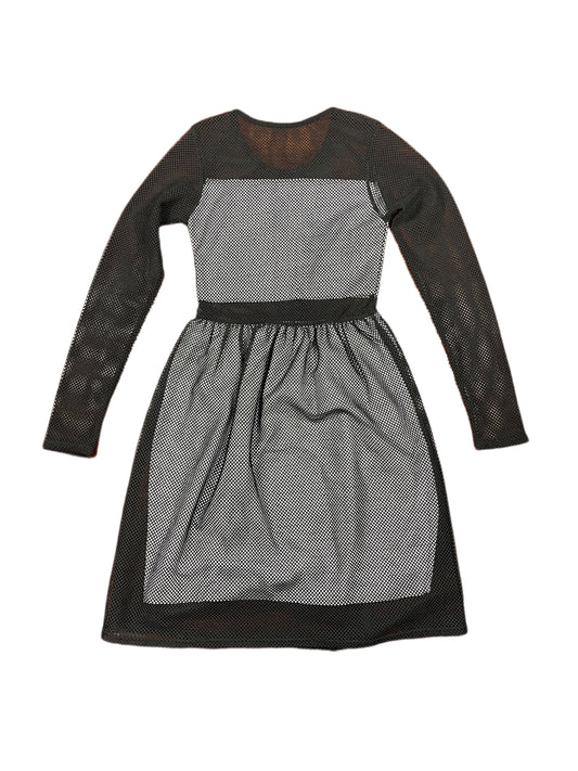 See Through Long Sleeve Dress Black - S