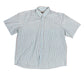 Vintage Howard Marks Short Sleeve Shirt Striped Gray Blue - L