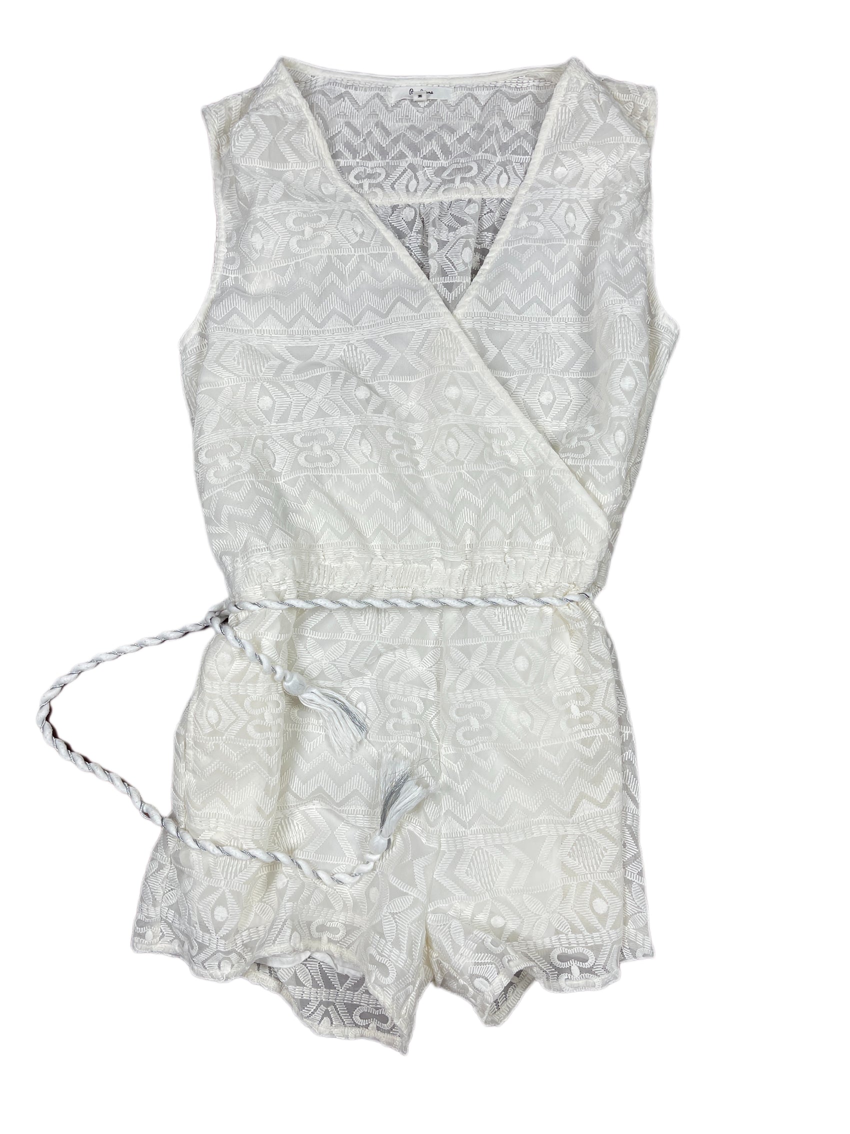 Pepe Jeans Sleeveless Jumpsuit White - M