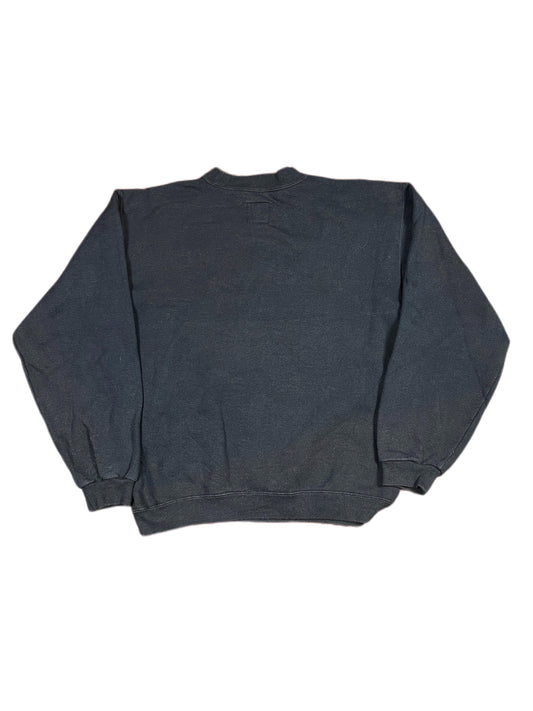 Vintage Nike 1990s Sweatshirt Spell Out Black - XL