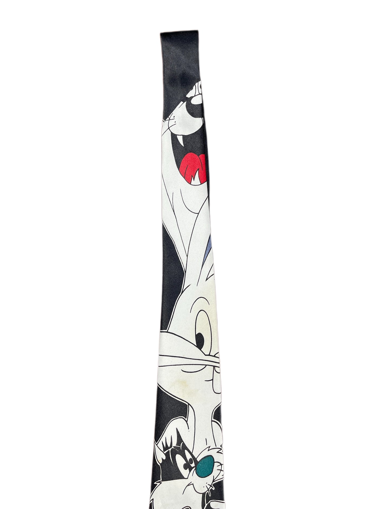 Vintage Looney Tunes Silk Tie Black