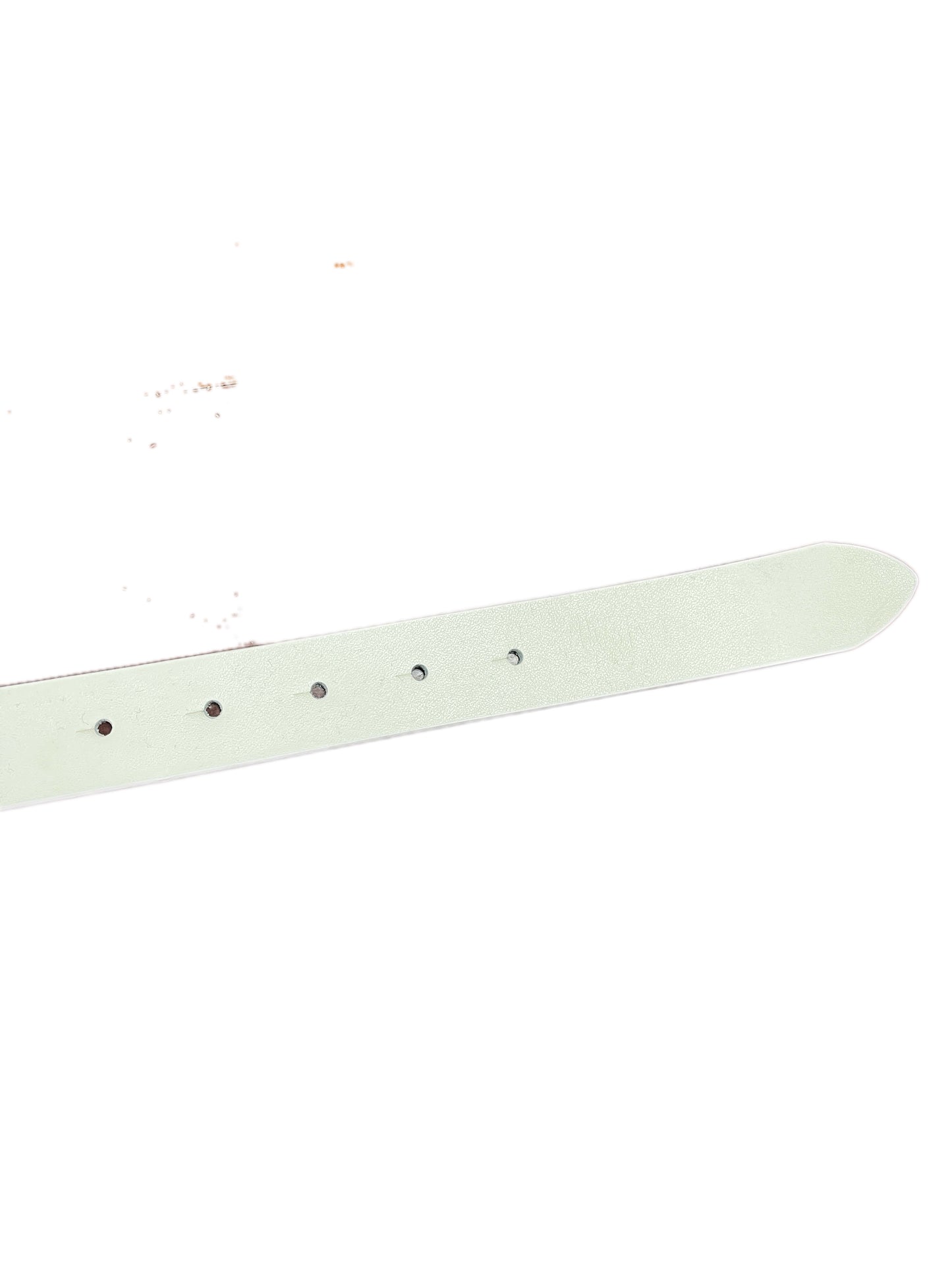 Y2k Playboy Leather Belt White 2004