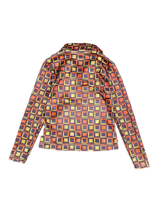 Double XX Long Sleeve Top Brown Orange - M