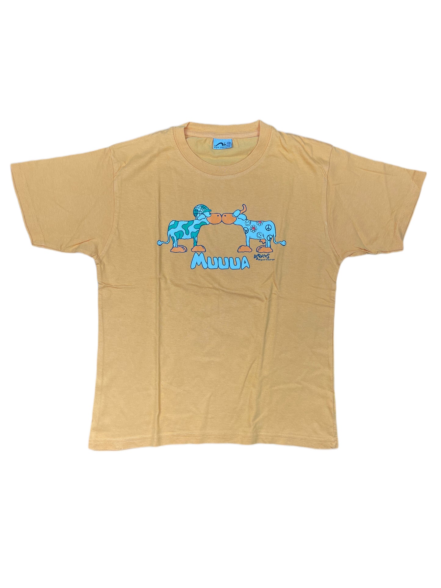 Vintage Cow T-Shirt Orange Miguel Carayga - XS