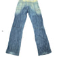 Y2k Killah Soft Cloth Pants Low Waist Blue - S