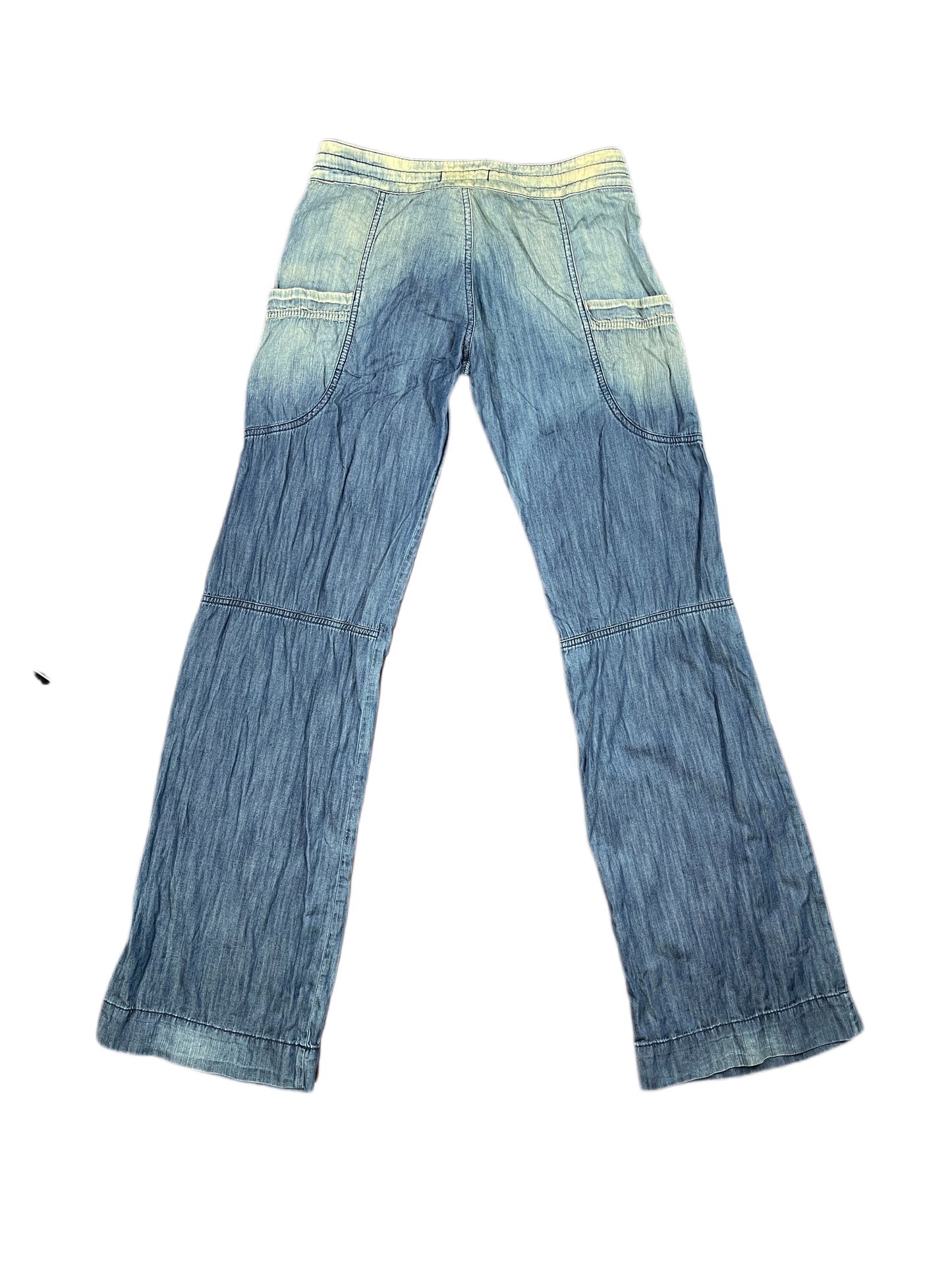 Y2k Killah Soft Cloth Pants Low Waist Blue - S
