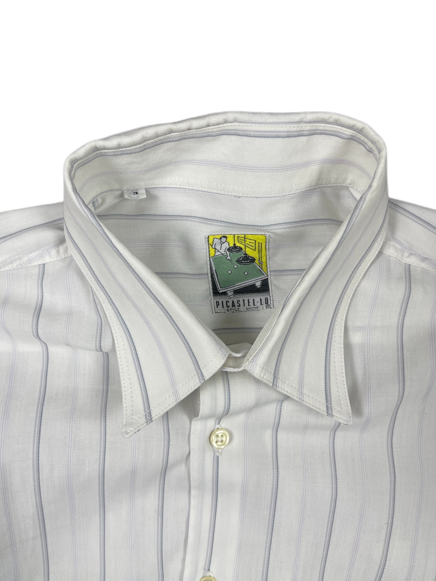 Vintage Picastello Long Sleeve Shirt Striped White - M