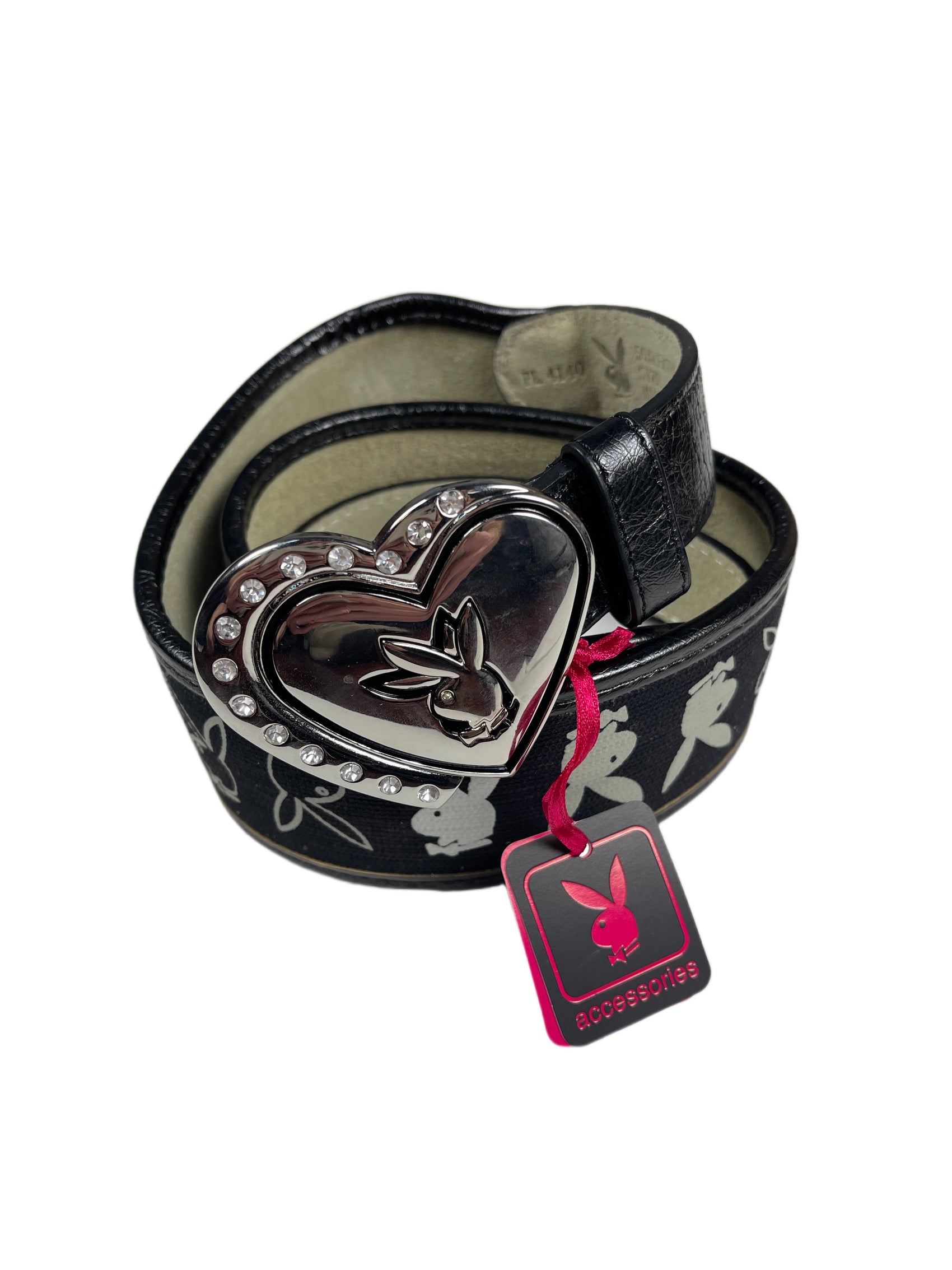 Y2k Playboy Plug In Belt Black 2004