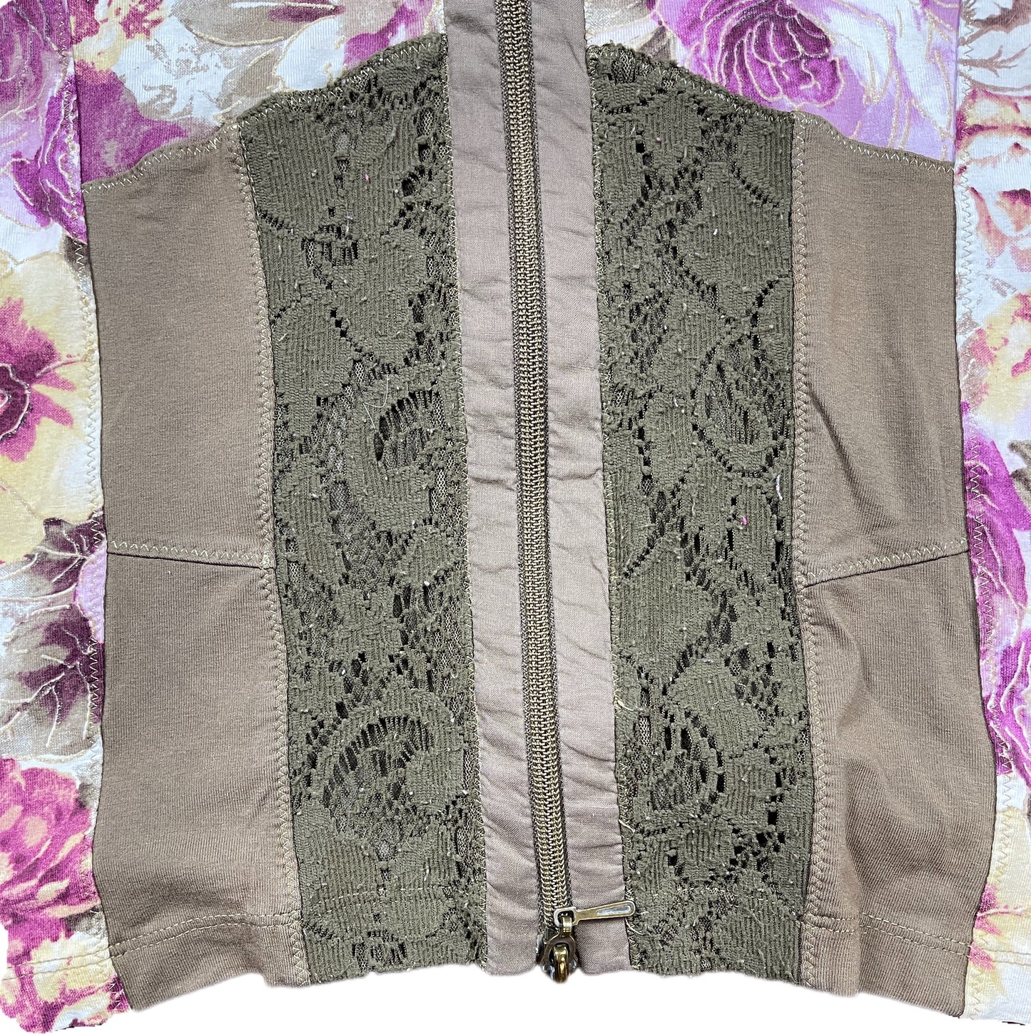 Biba Long Sleeve Top Floral Pattern Synthetic S