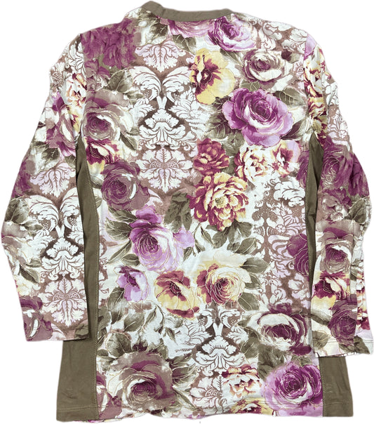 Biba Long Sleeve Top Floral Pattern Synthetic S